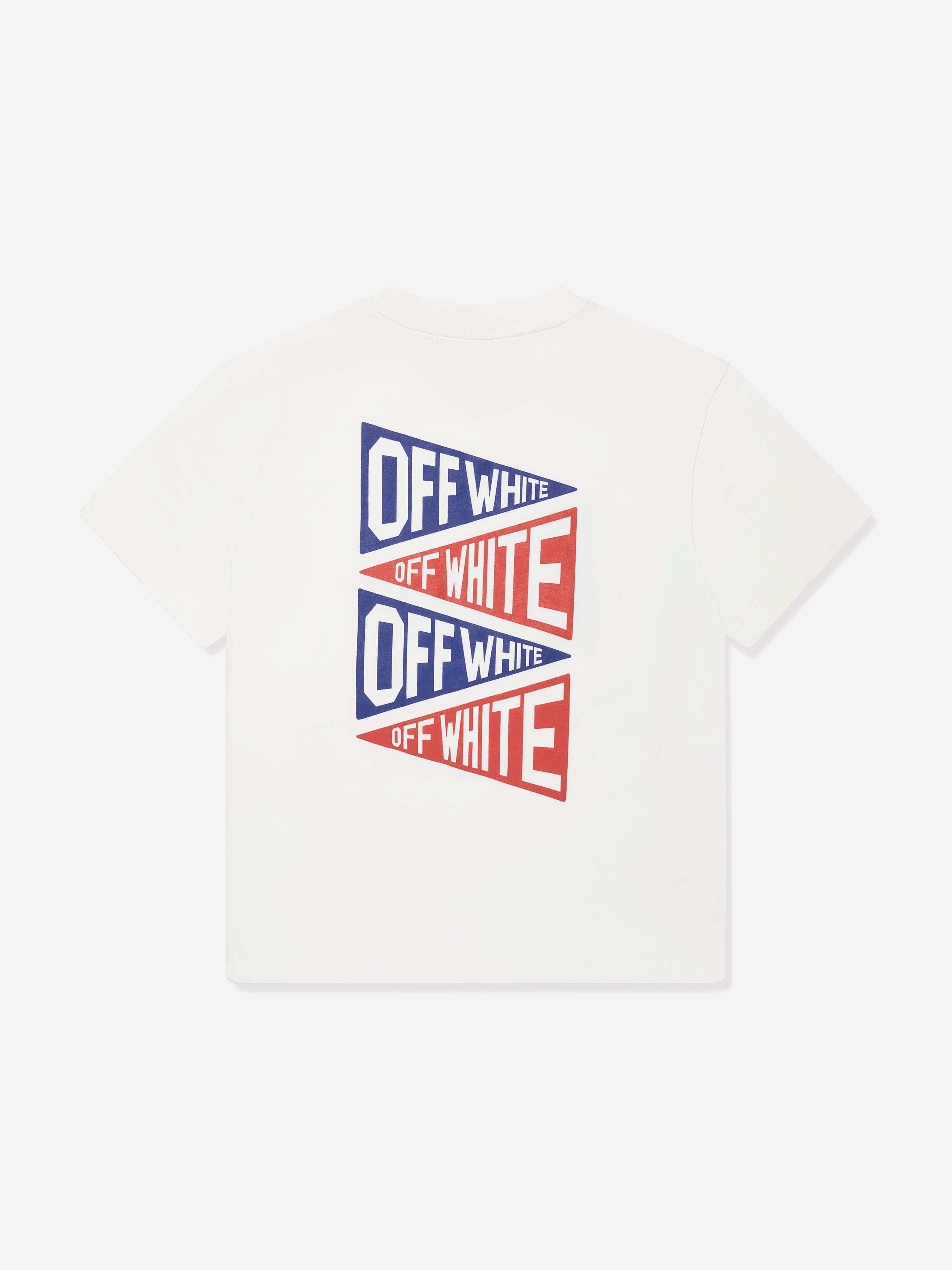 Off-White Boys Flags Logo T-Shirt in White