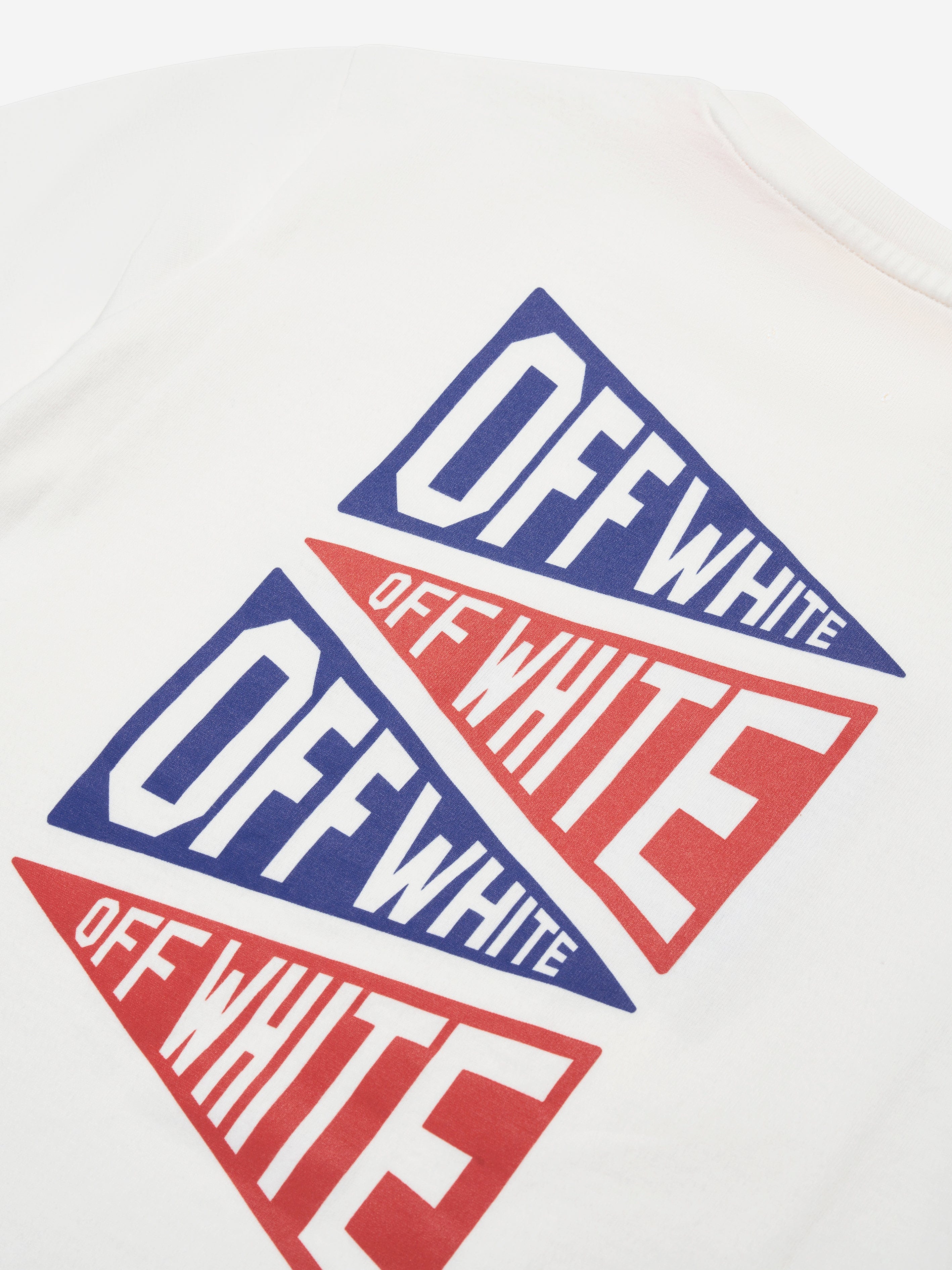 Off-White Boys Flags Logo T-Shirt in White