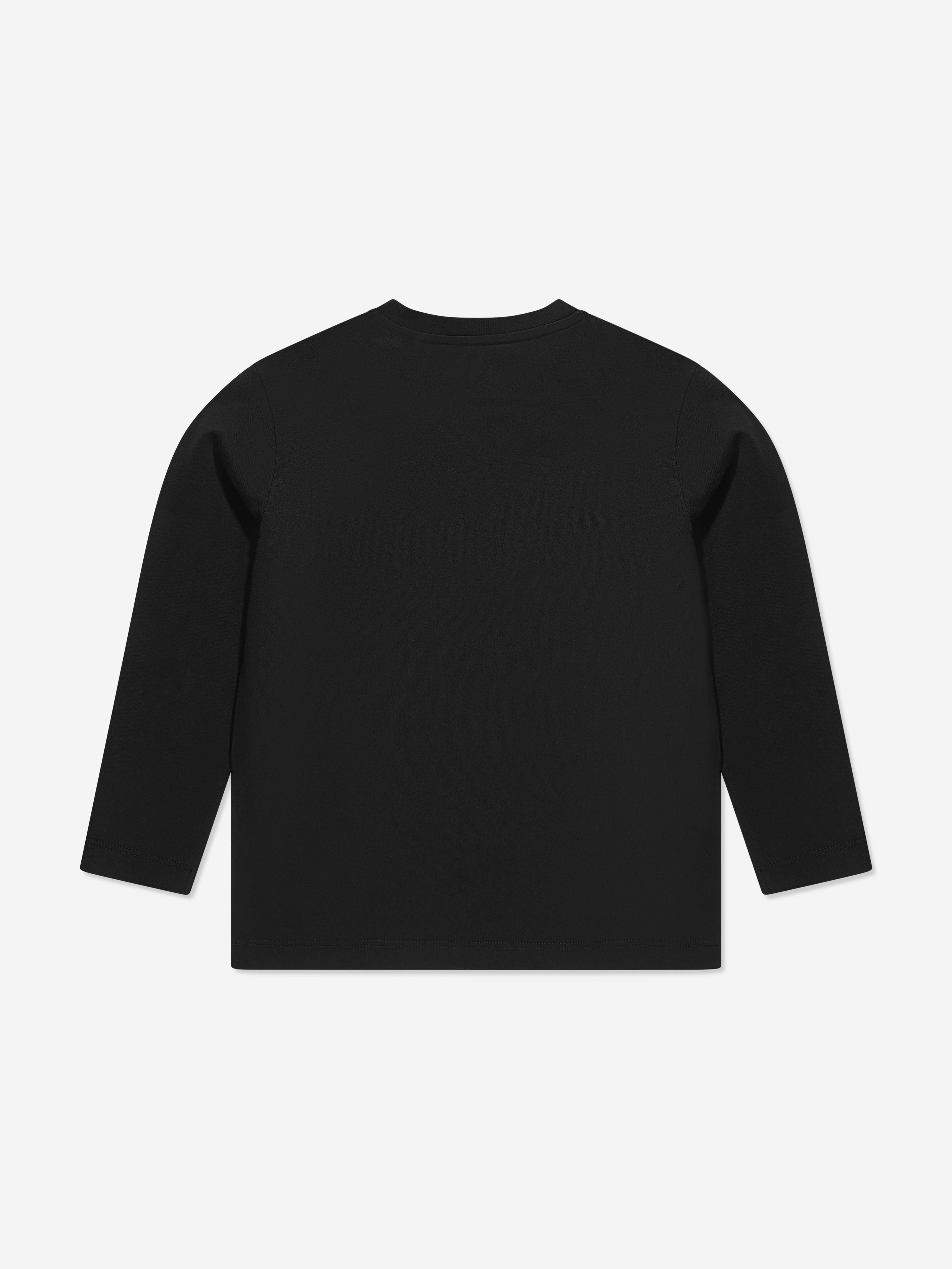 Off-White Boys Bookish Bit Logo Long Sleeve T-Shirt in Black