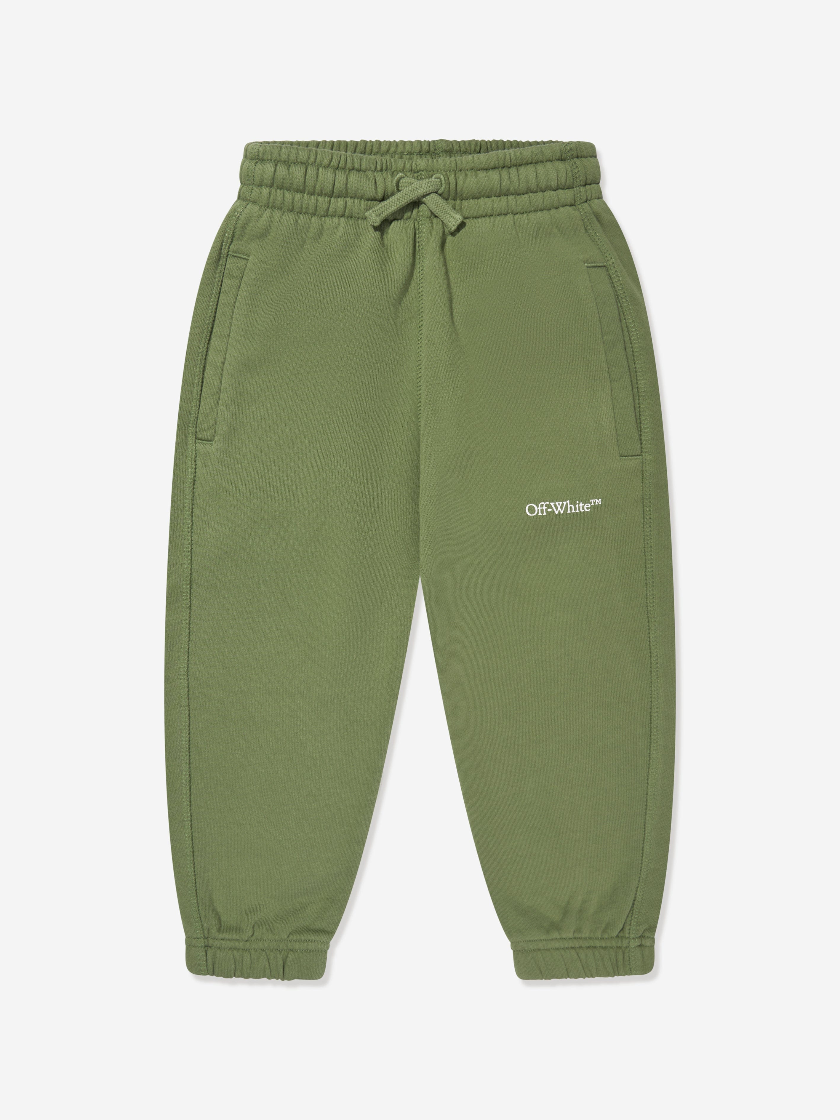 Off-White Boys Bookish Diag Joggers in Green