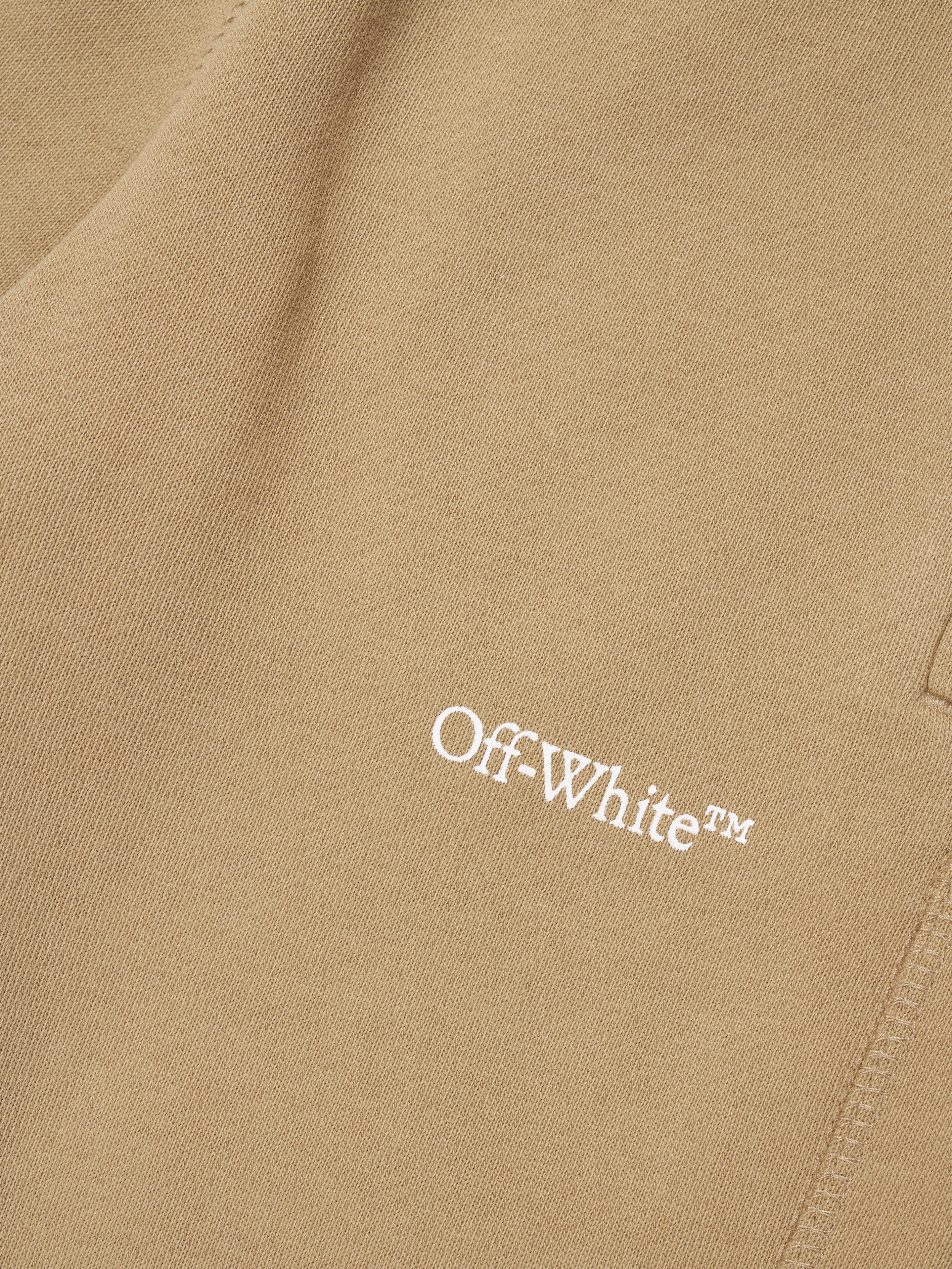 Off-White Boys Industrial Logo Band Joggers in Beige