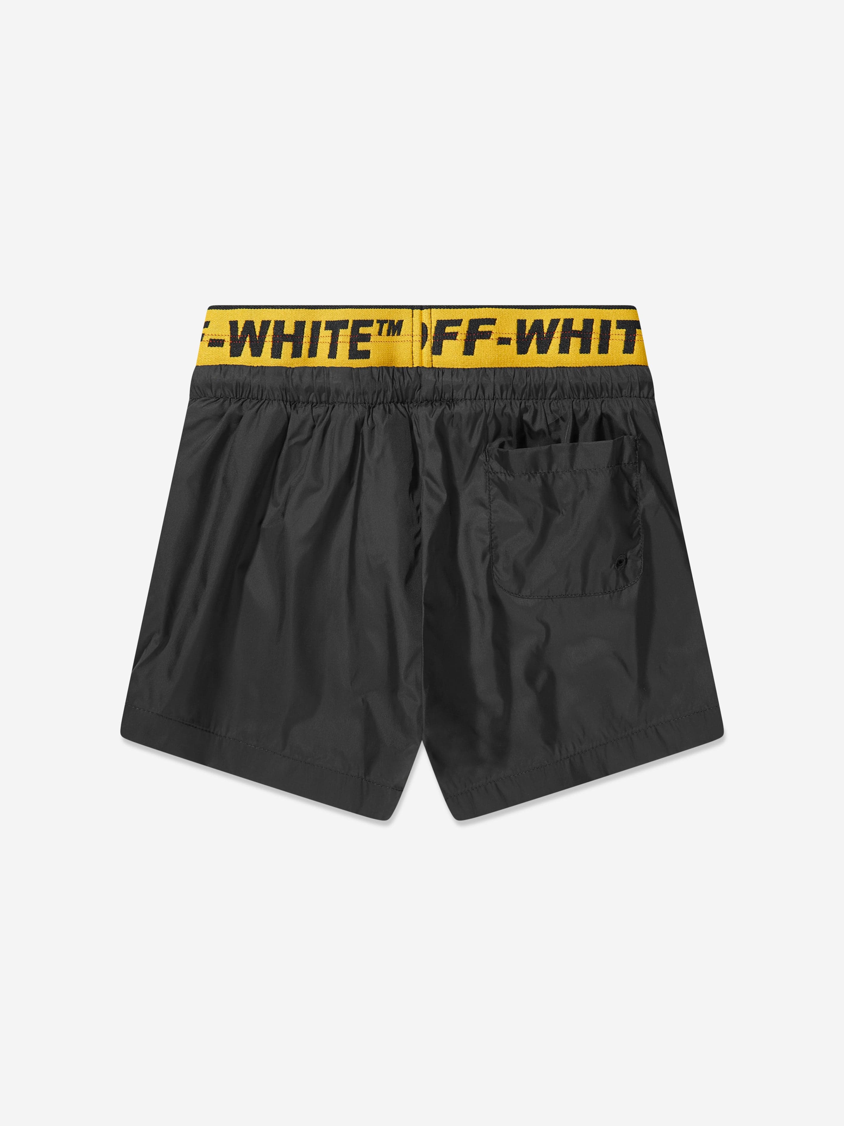 Off-White Boys Industrial Bookish Swim Shorts in Black