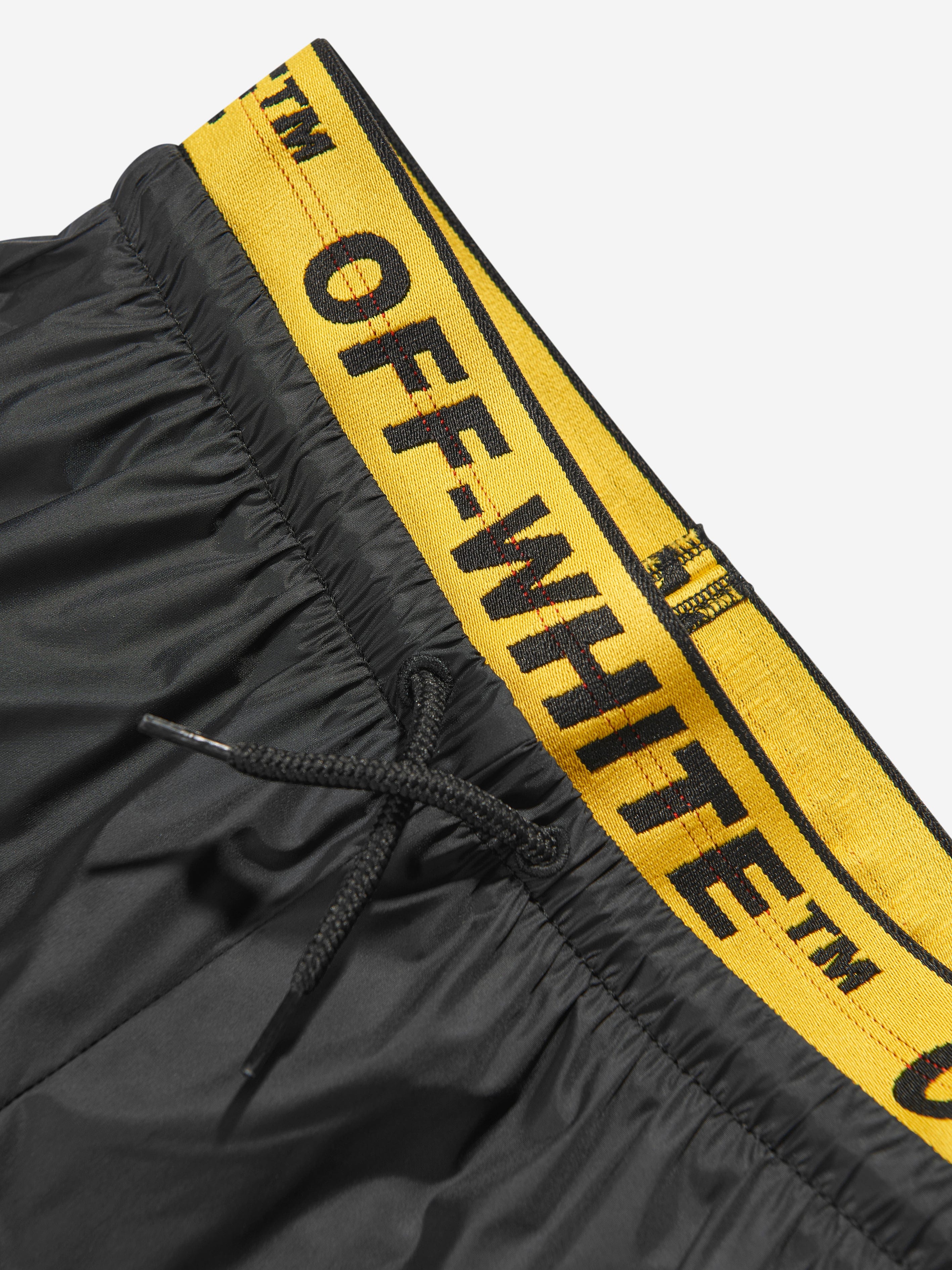 Off-White Boys Industrial Bookish Swim Shorts in Black