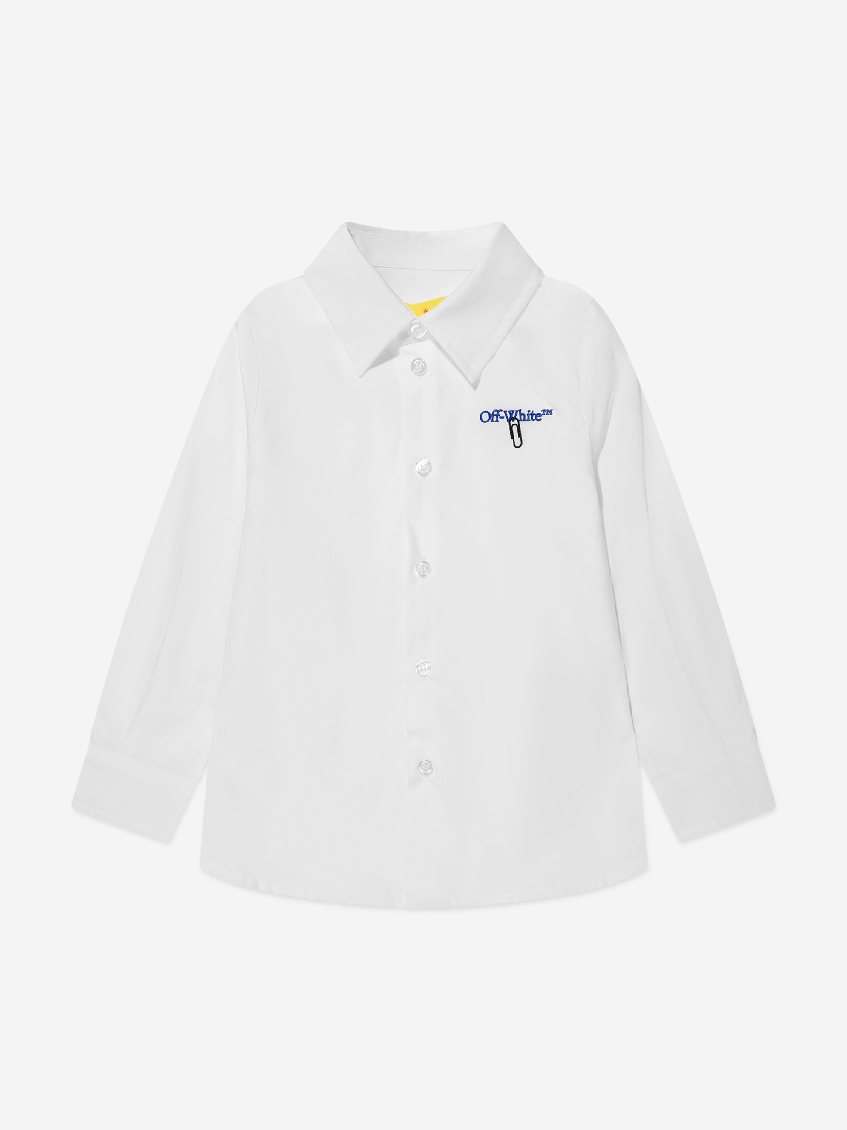 Off-White Boys Bookish Clip Shirt in White