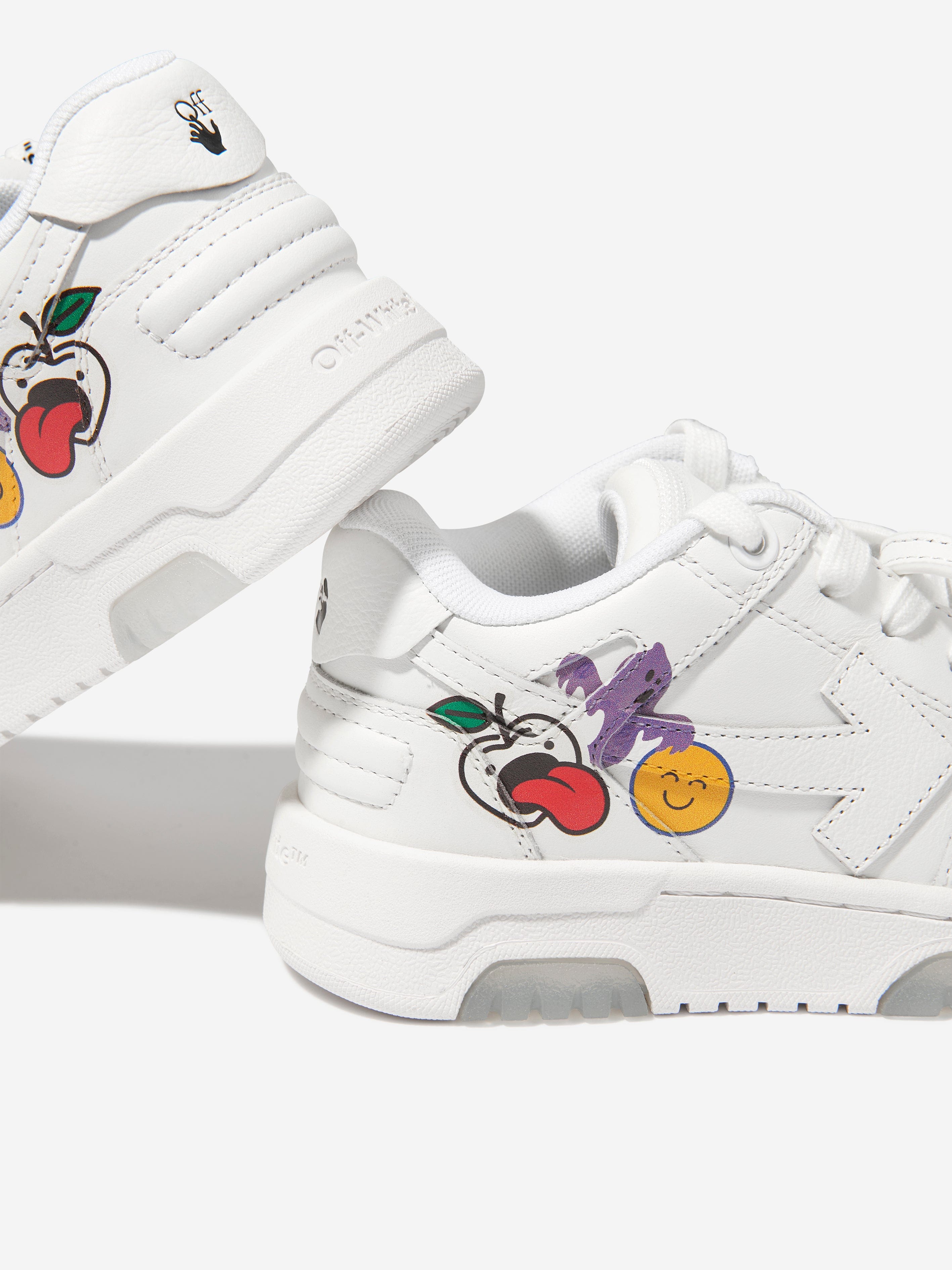 Off-White Boys Out Of Office Stickers Trainers in White