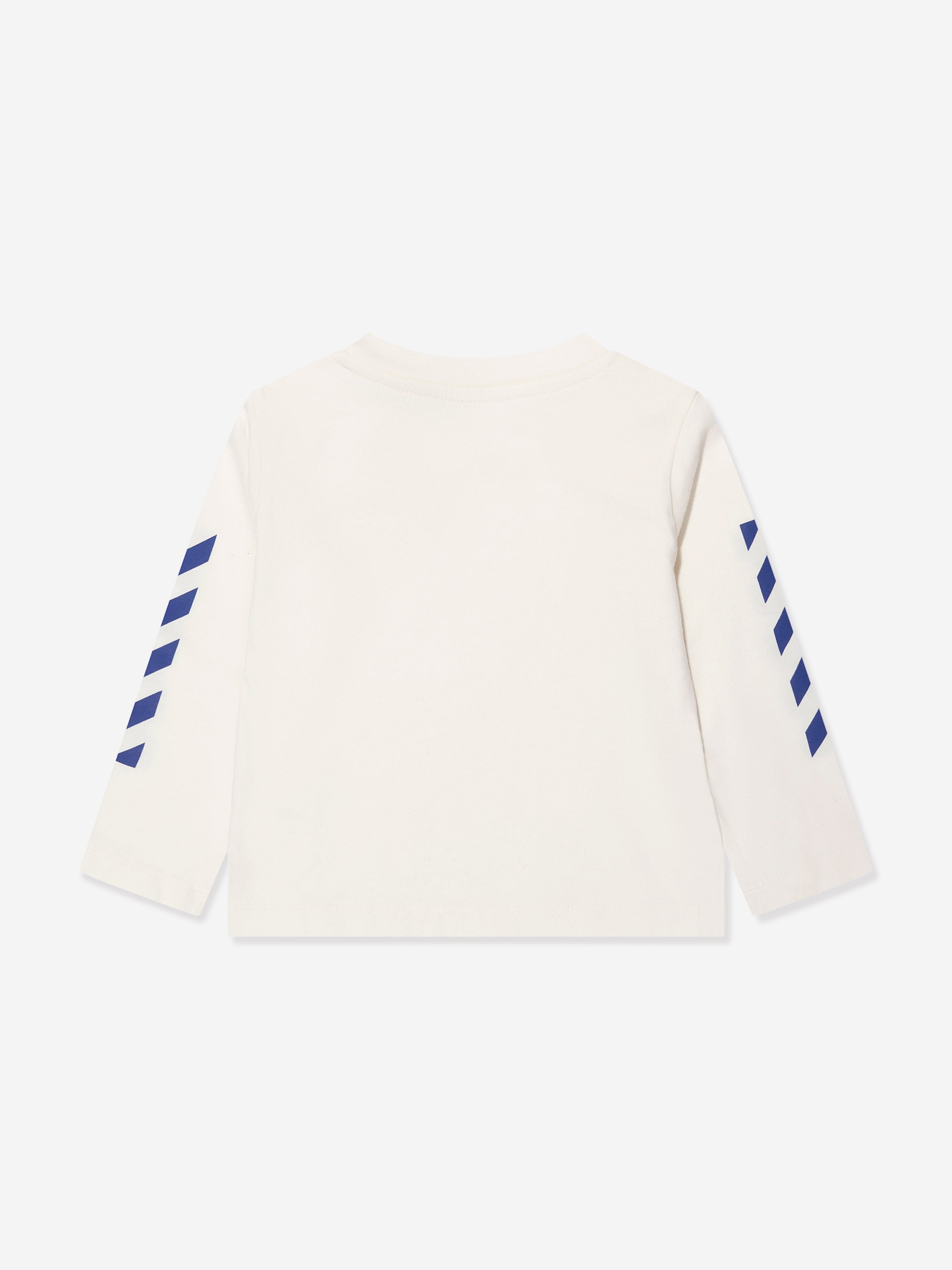 Off-White Baby Boys Long Sleeve T-Shirt in Ivory