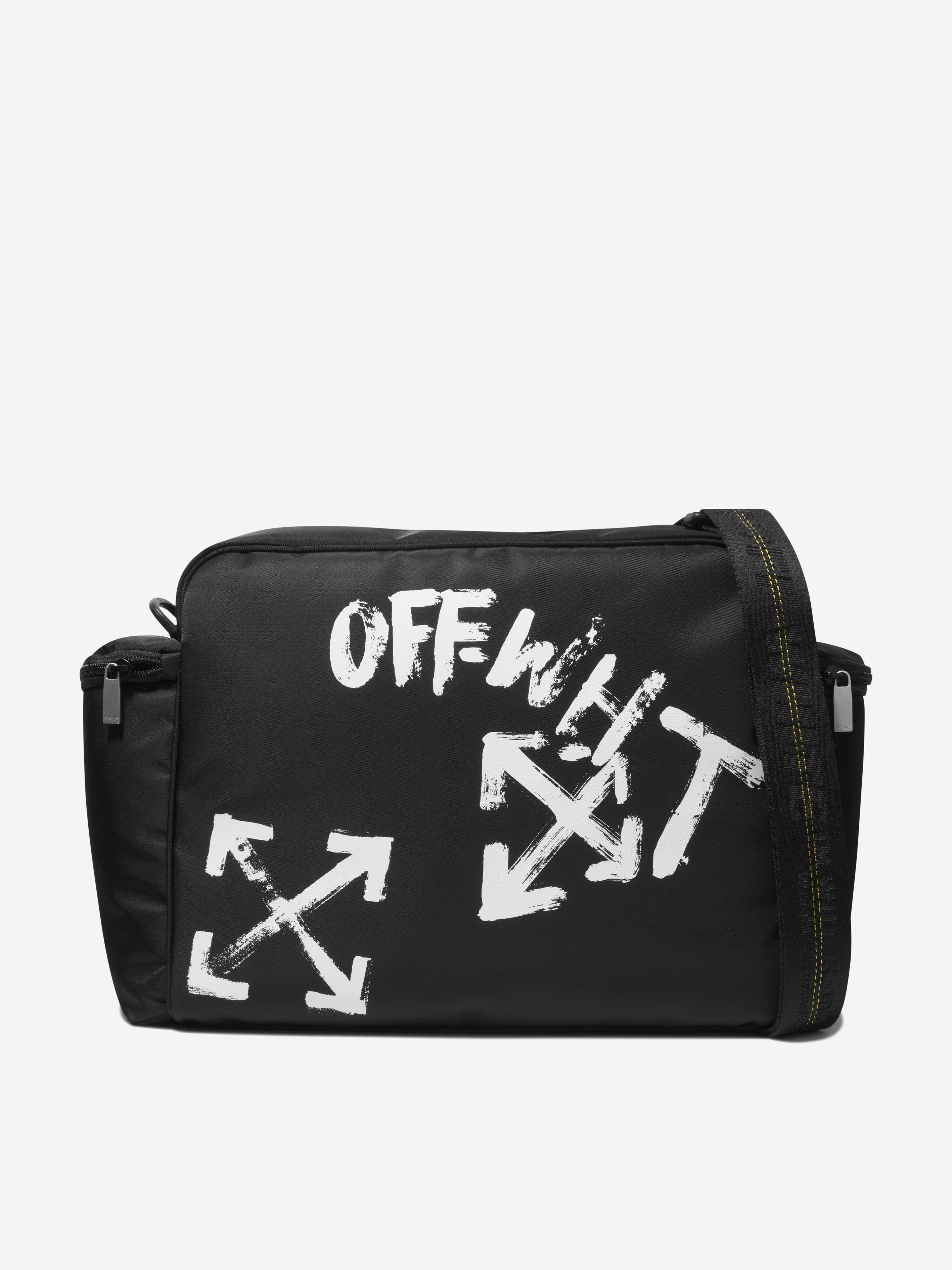 Off-White Baby Paint Script Changing Bag in Black