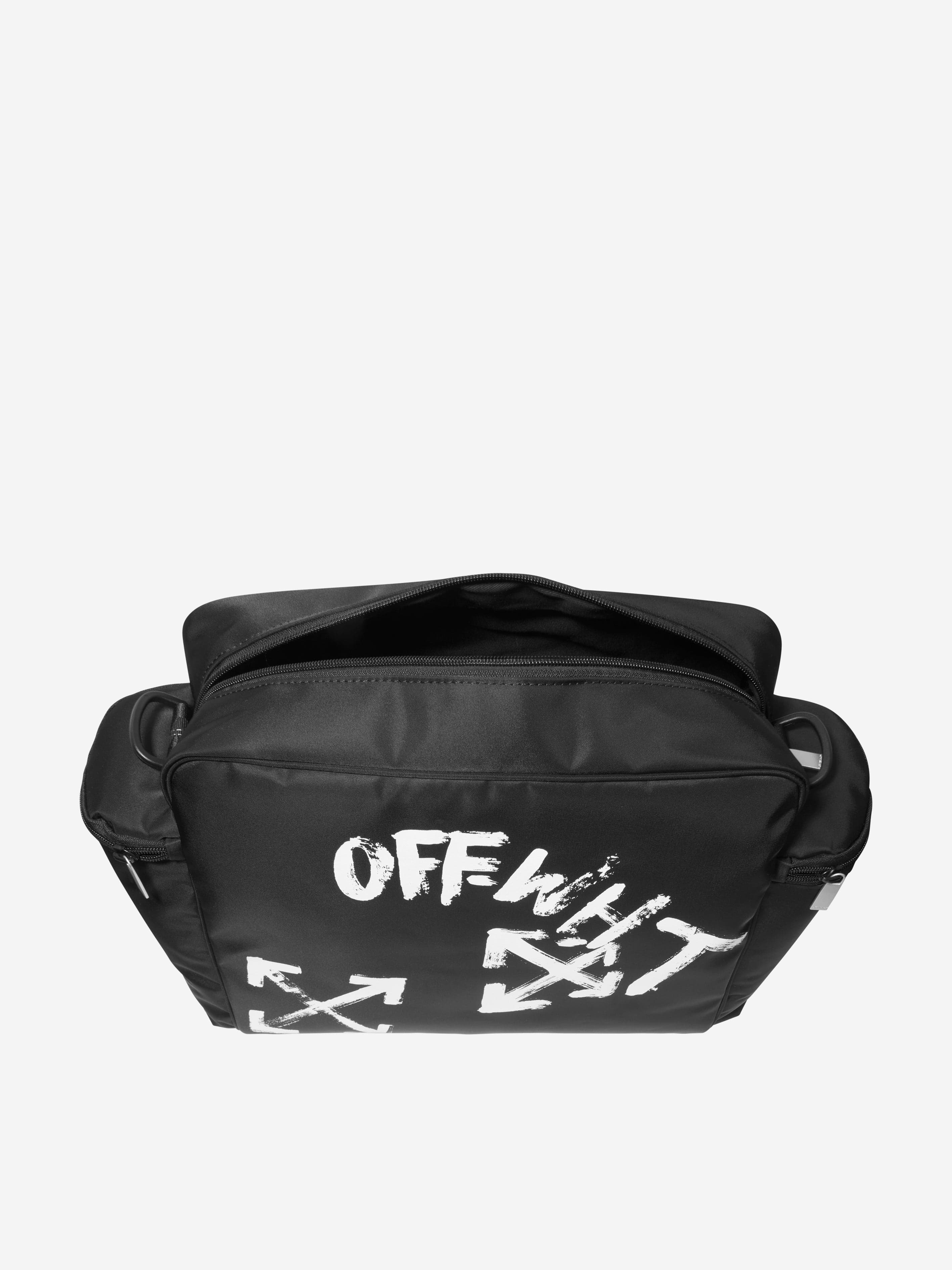 Off-White Baby Paint Script Changing Bag in Black