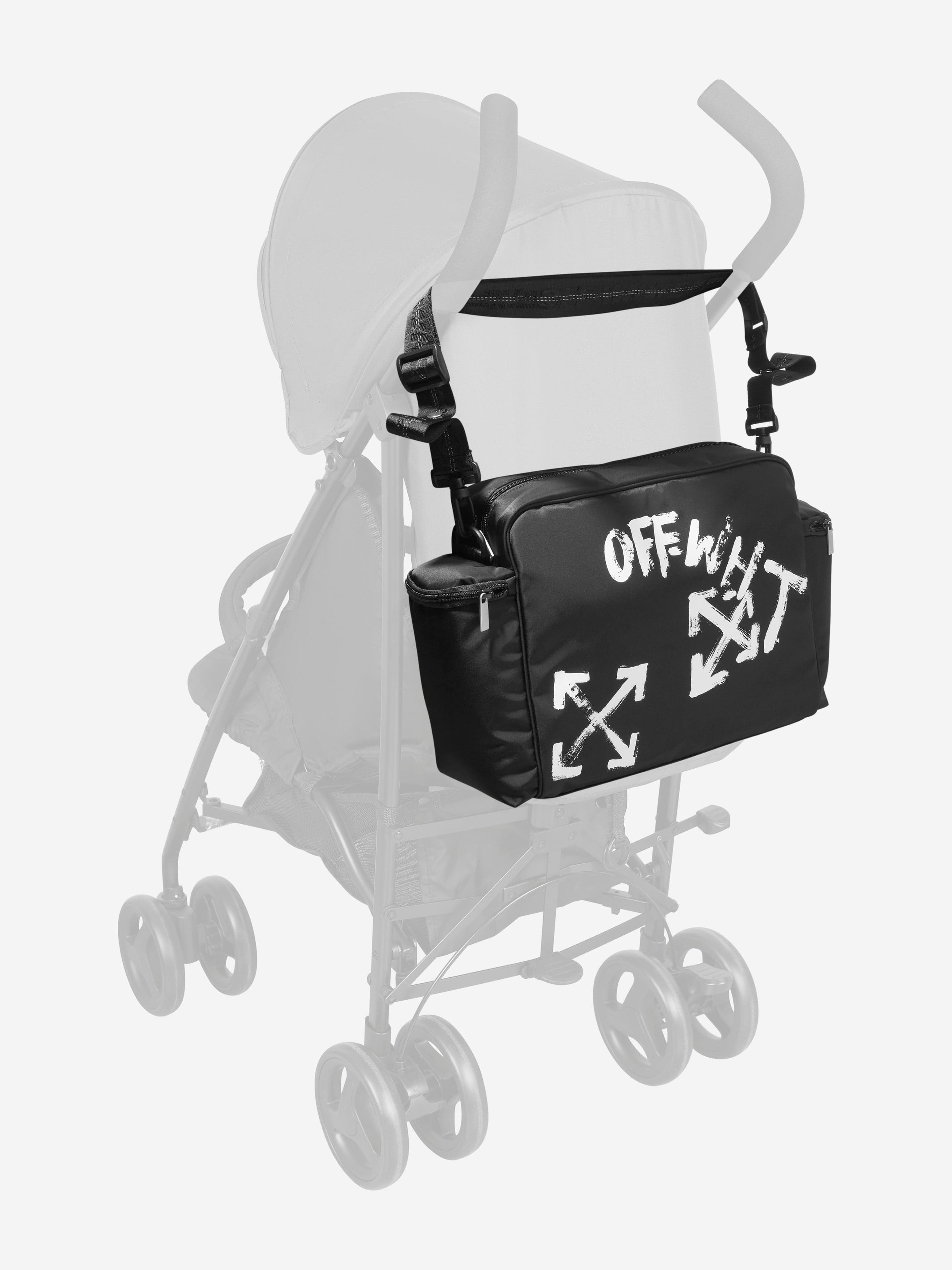 Off-White Baby Paint Script Changing Bag in Black