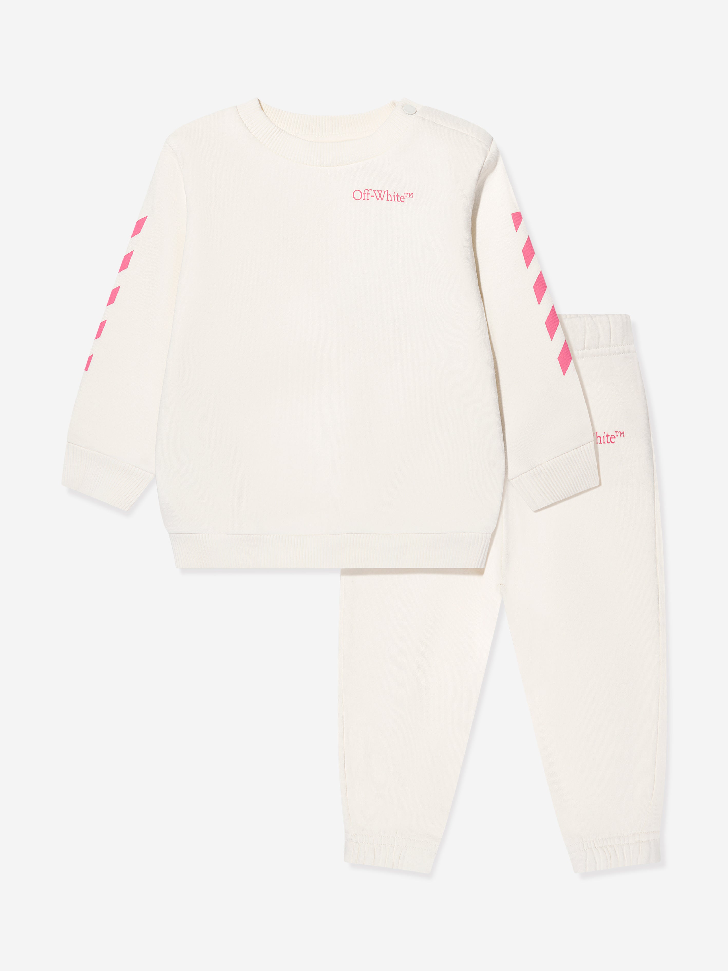 Off-White Baby Girls Bookish Diag Tracksuit in Ivory