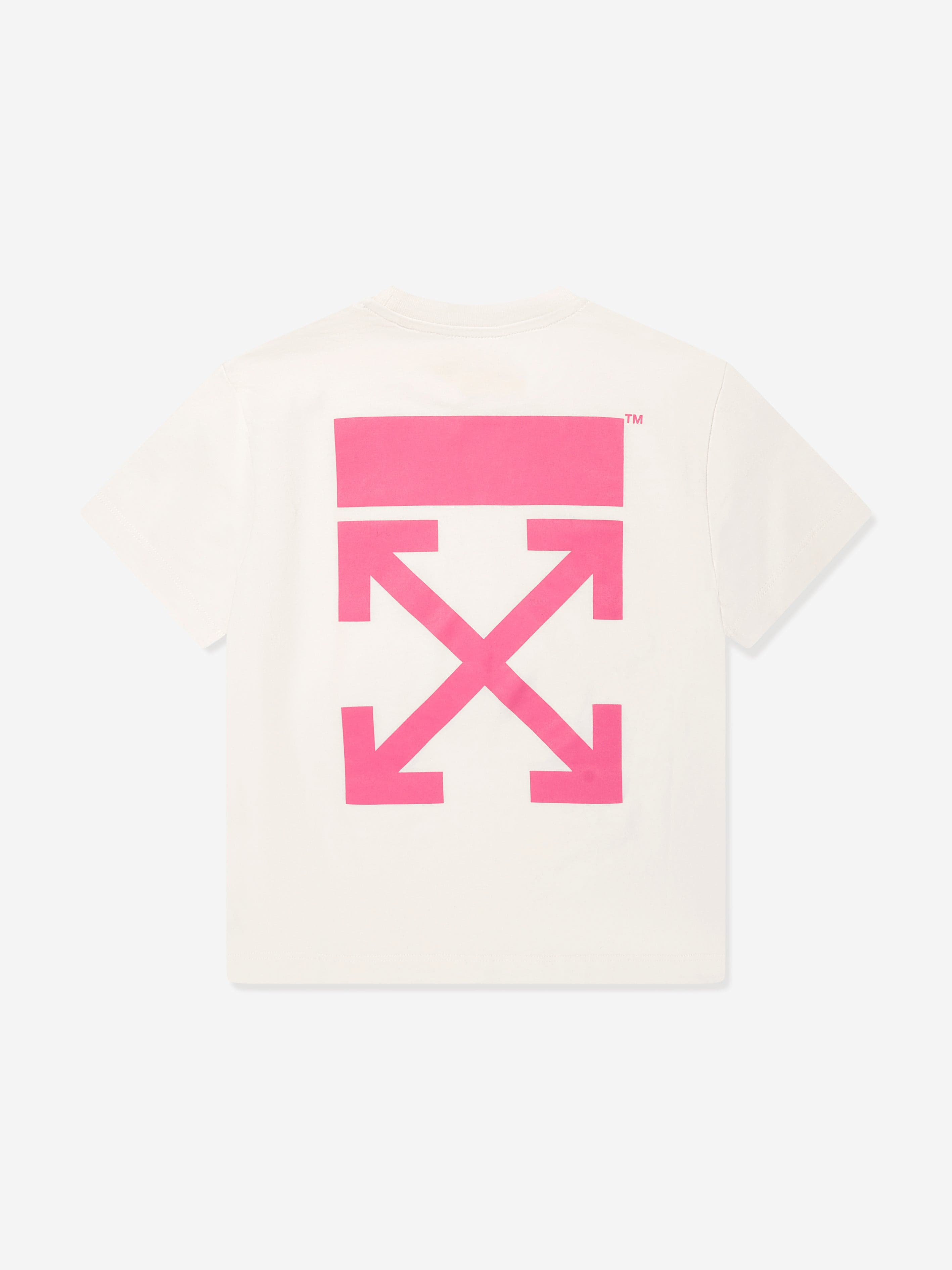 Off-White Girls Classic Arrow Tab T-Shirt in Ivory