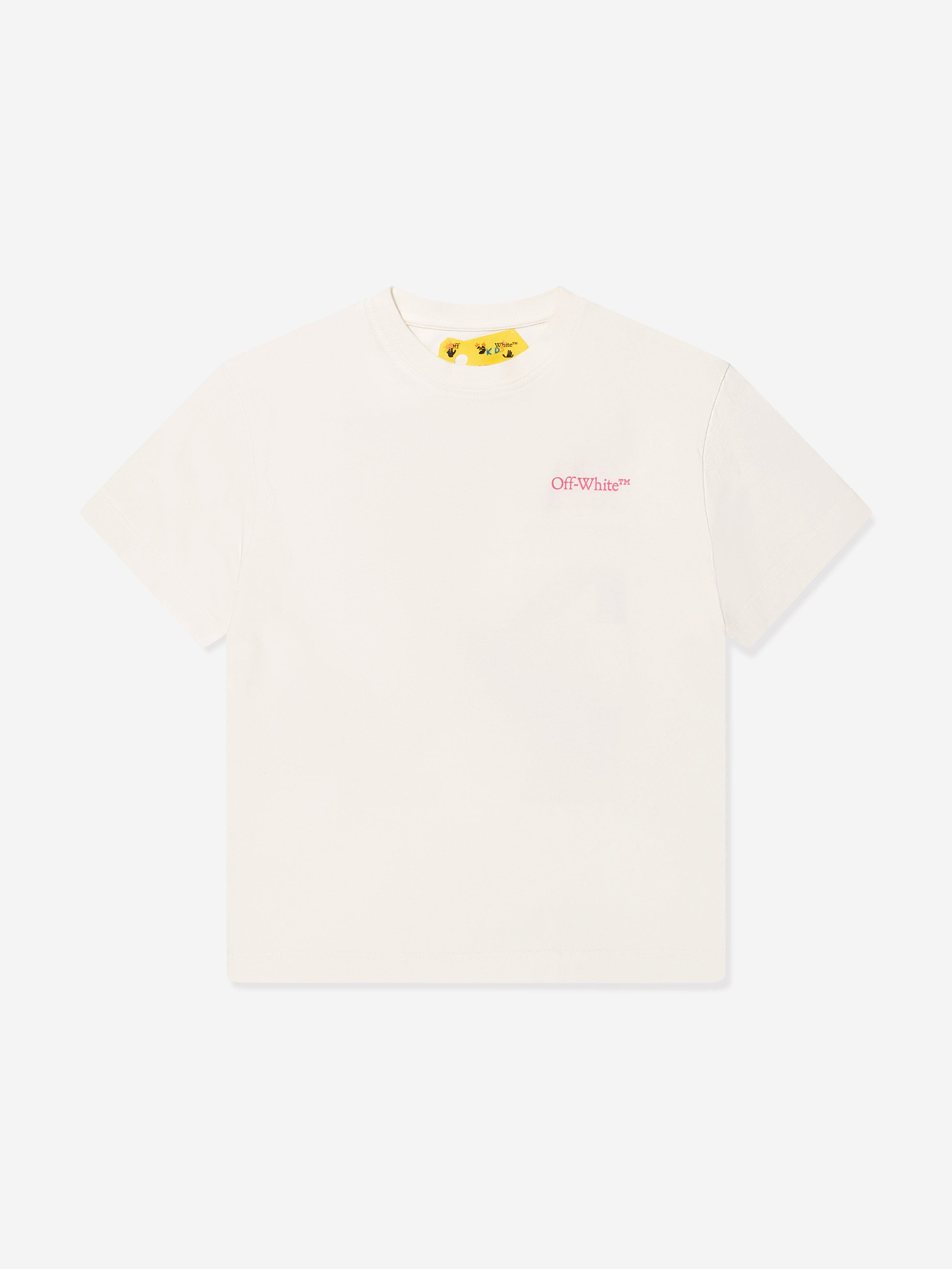 Off-White Girls Classic Arrow Tab T-Shirt in Ivory