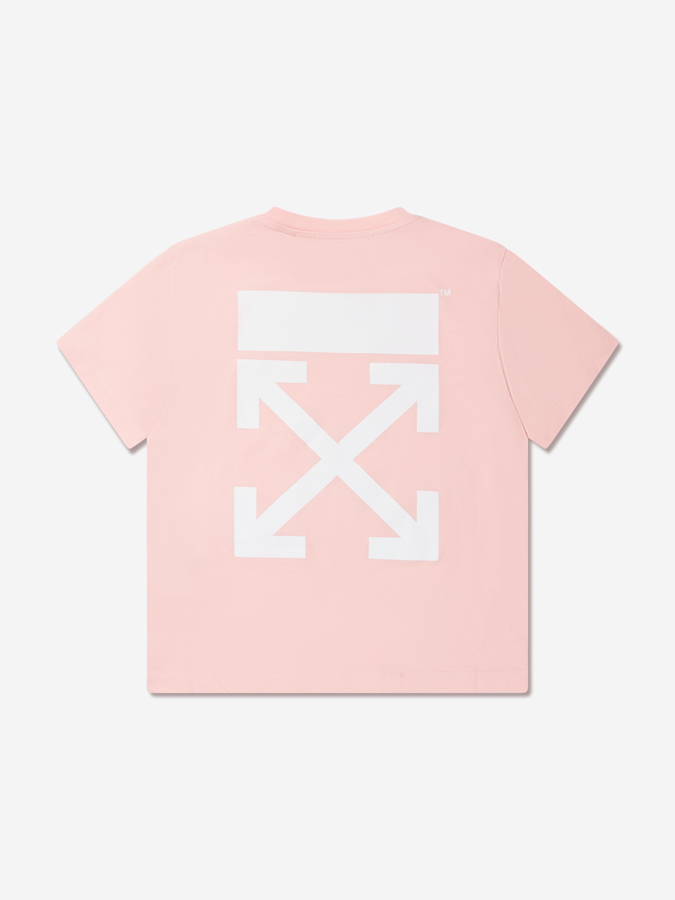 Off-White Girls Classic Arrow Tab T-Shirt in Pink