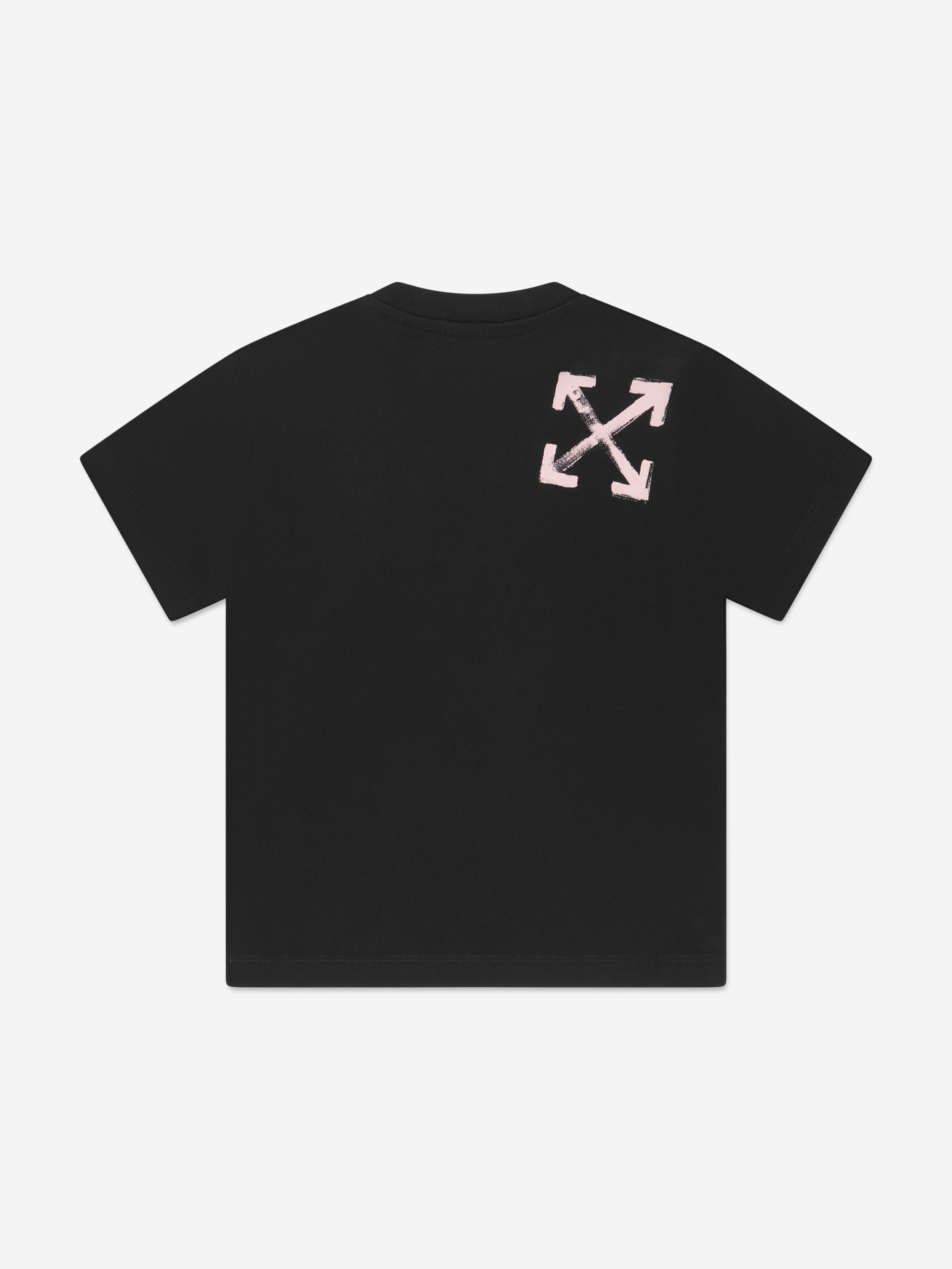 Off-White Girls Paint Script T-Shirt in Black