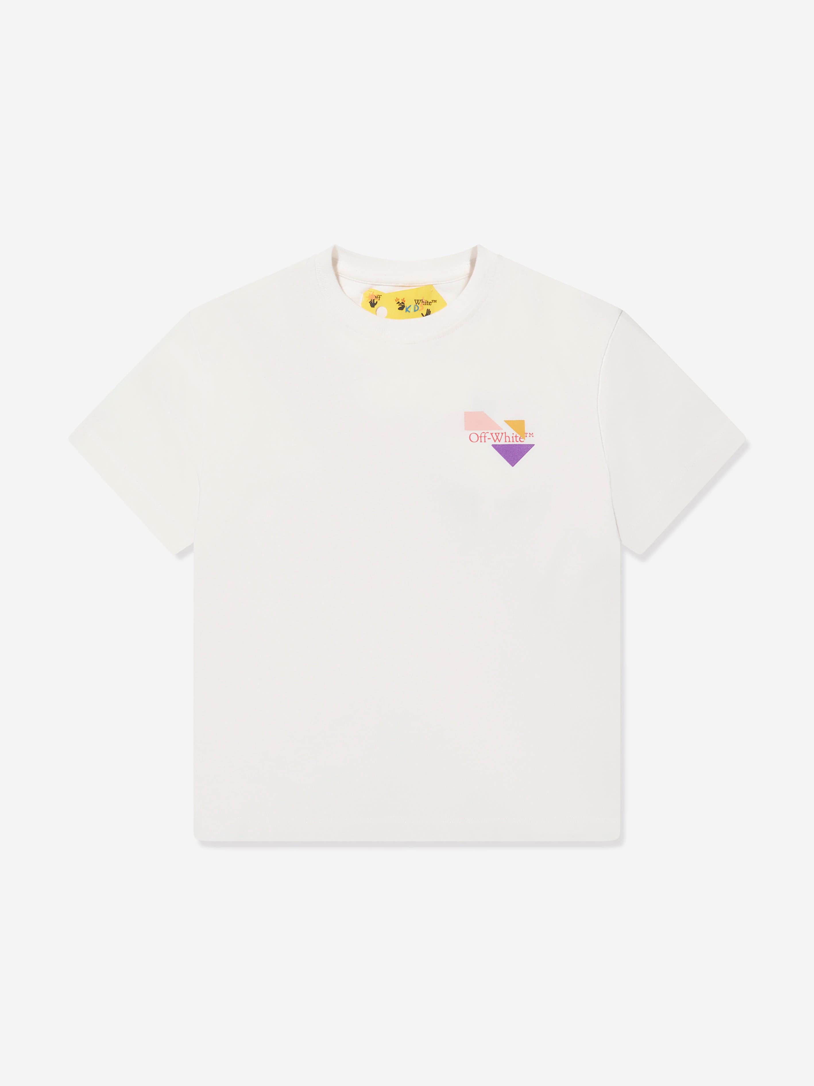 Off-White Girls Arrow Geometric T-Shirt in White