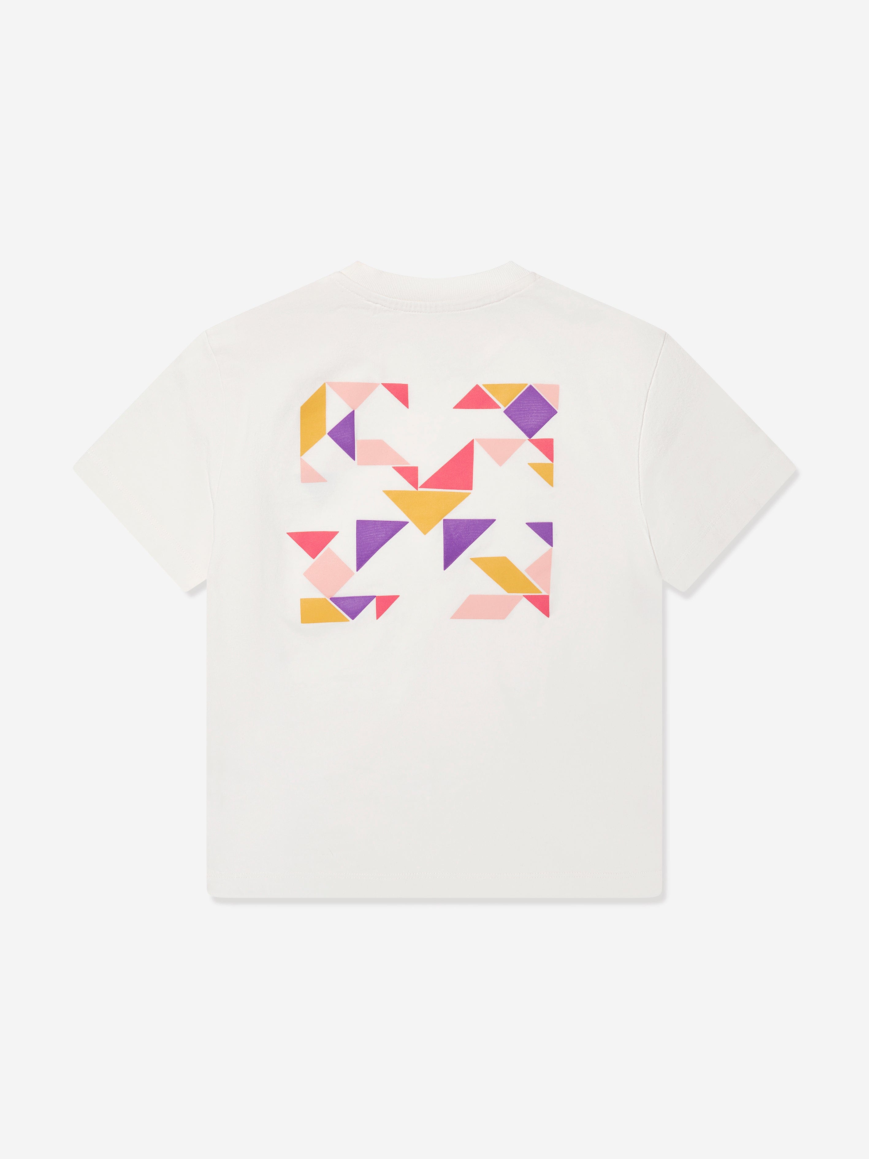 Off-White Girls Arrow Geometric T-Shirt in White