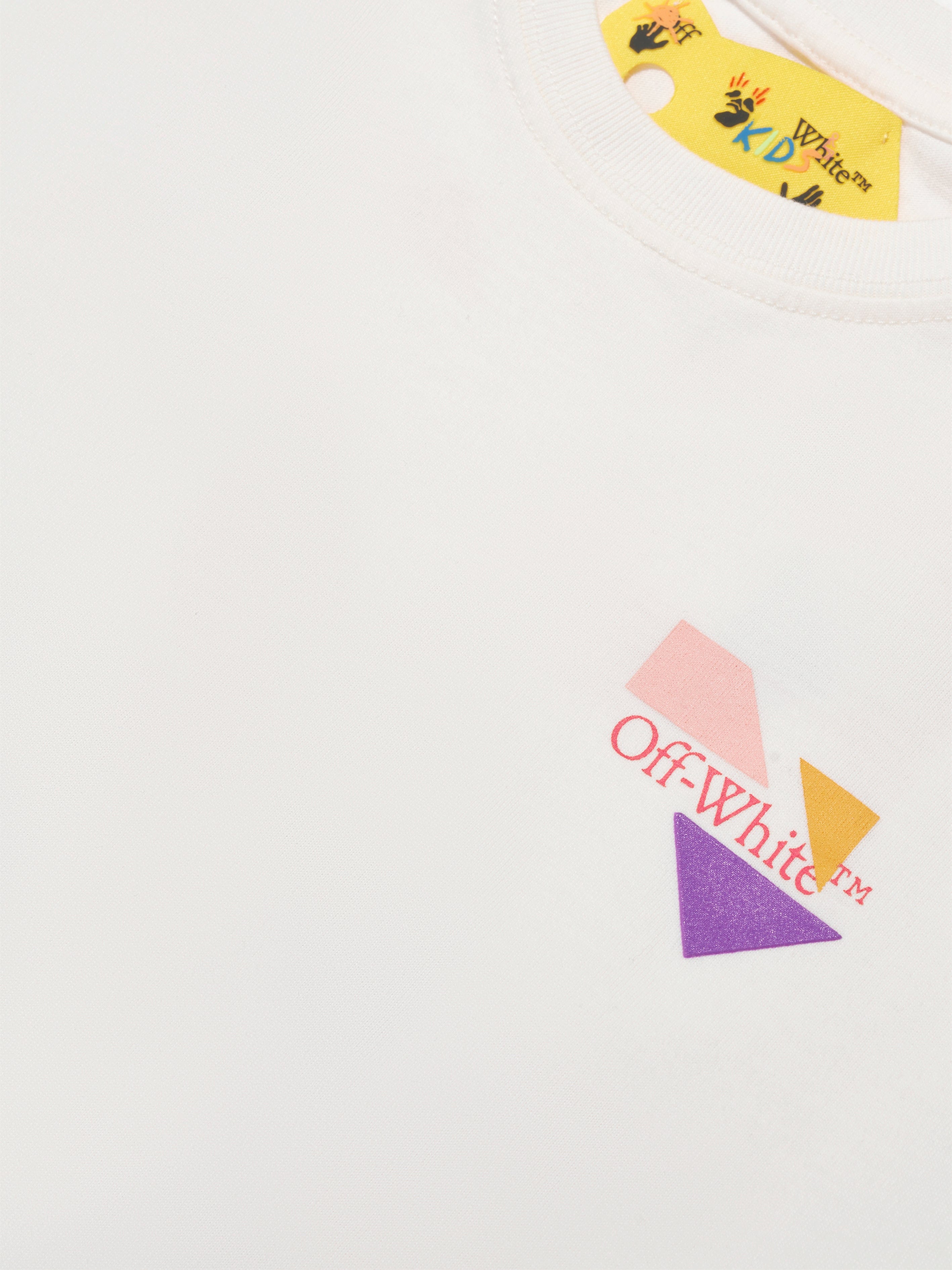 Off-White Girls Arrow Geometric T-Shirt in White