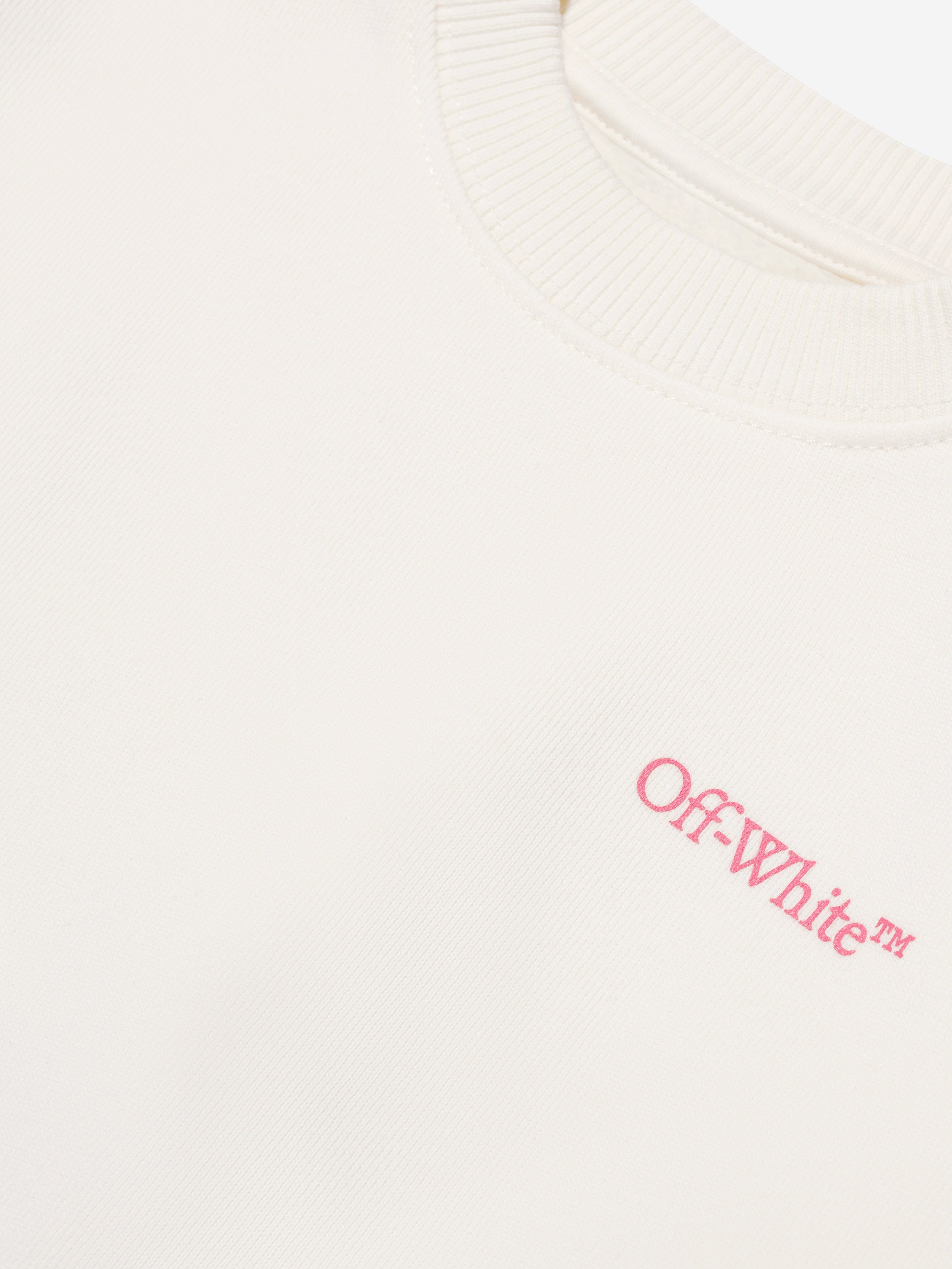 Off-White Girls Classic Arrow Tab Sweatshirt in Ivory