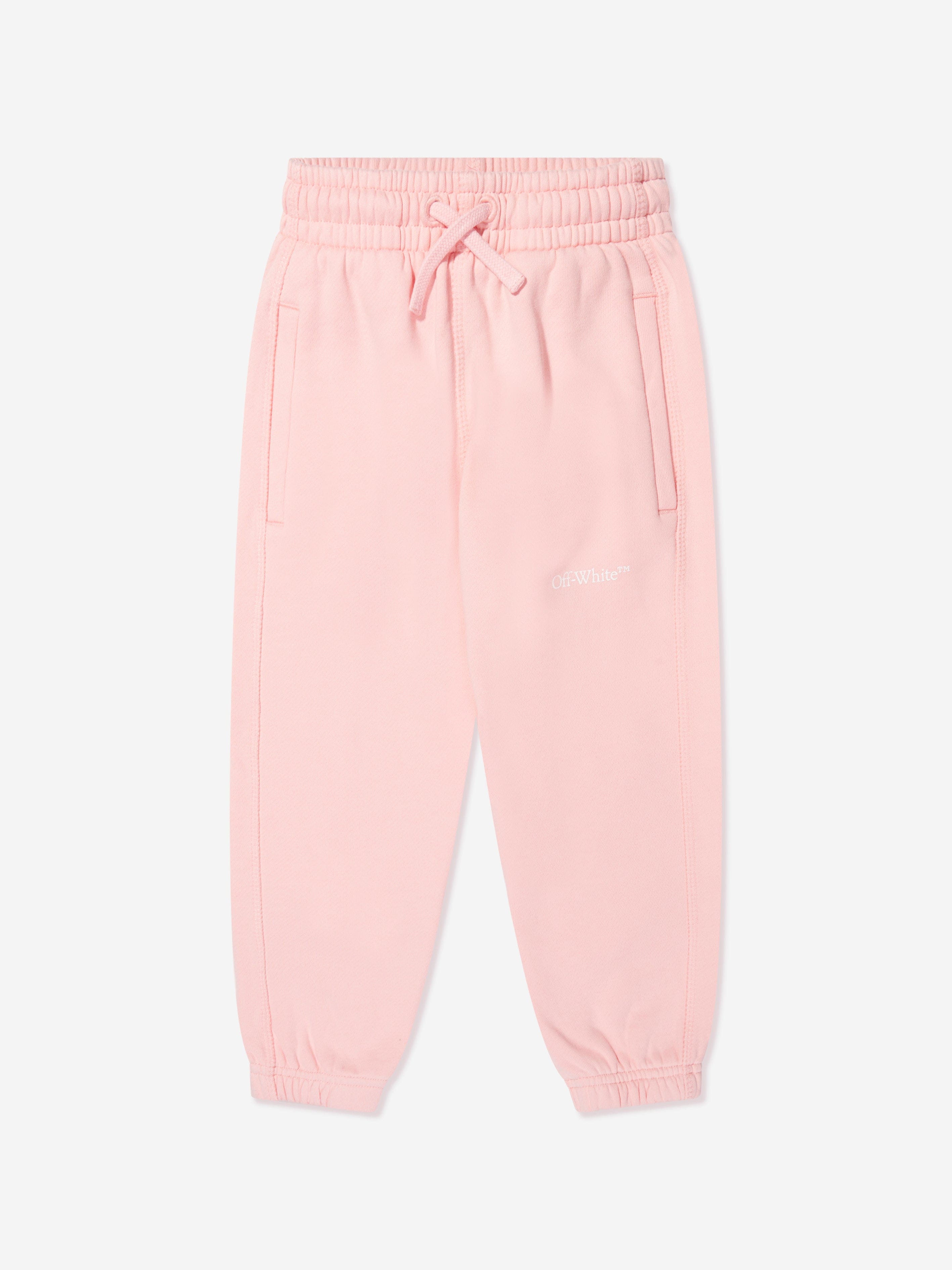 Off-White Girls Bookish Diag Joggers in Pink