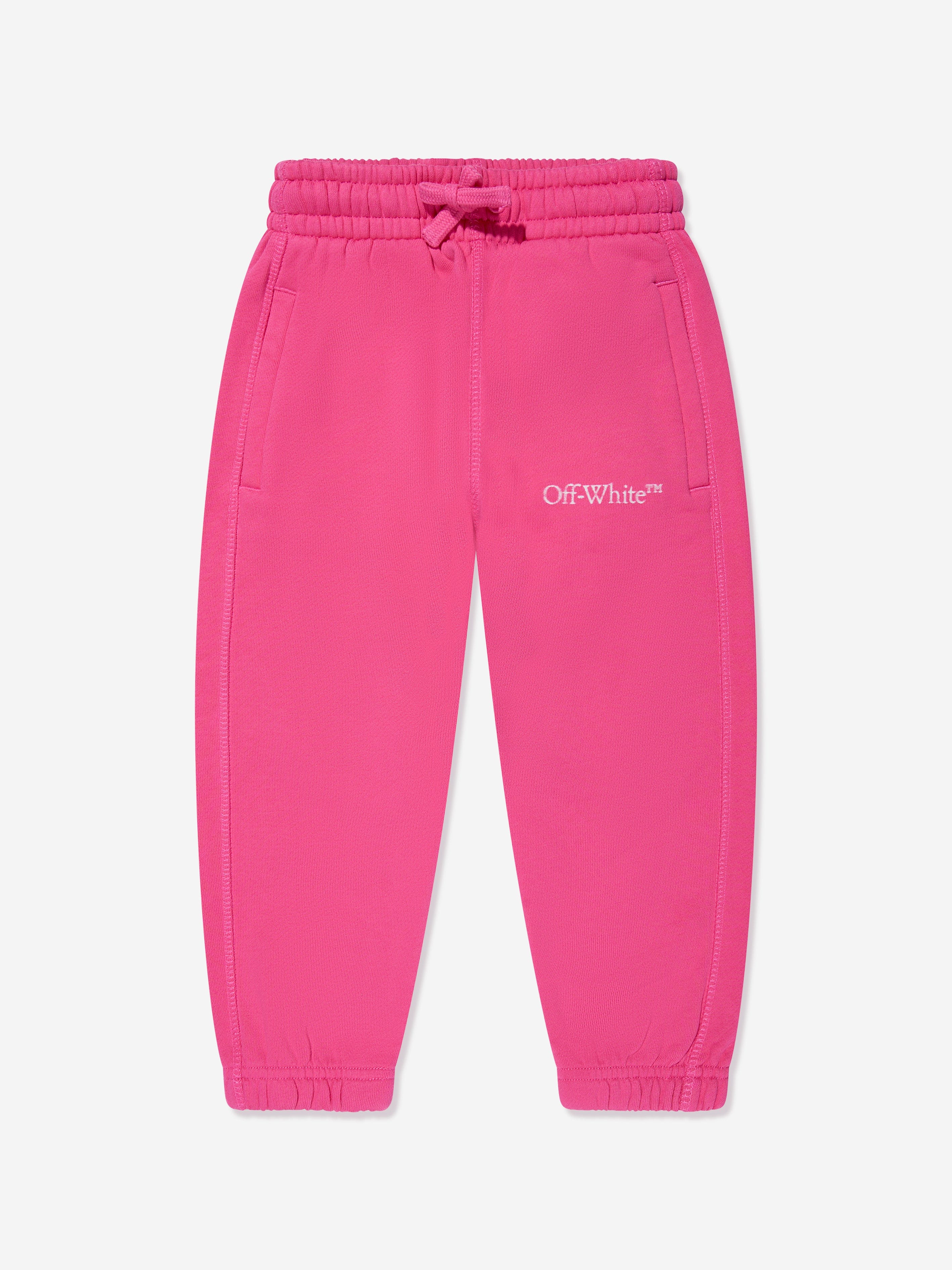 Off-White Girls Bookish Bit Logo Joggers in Pink