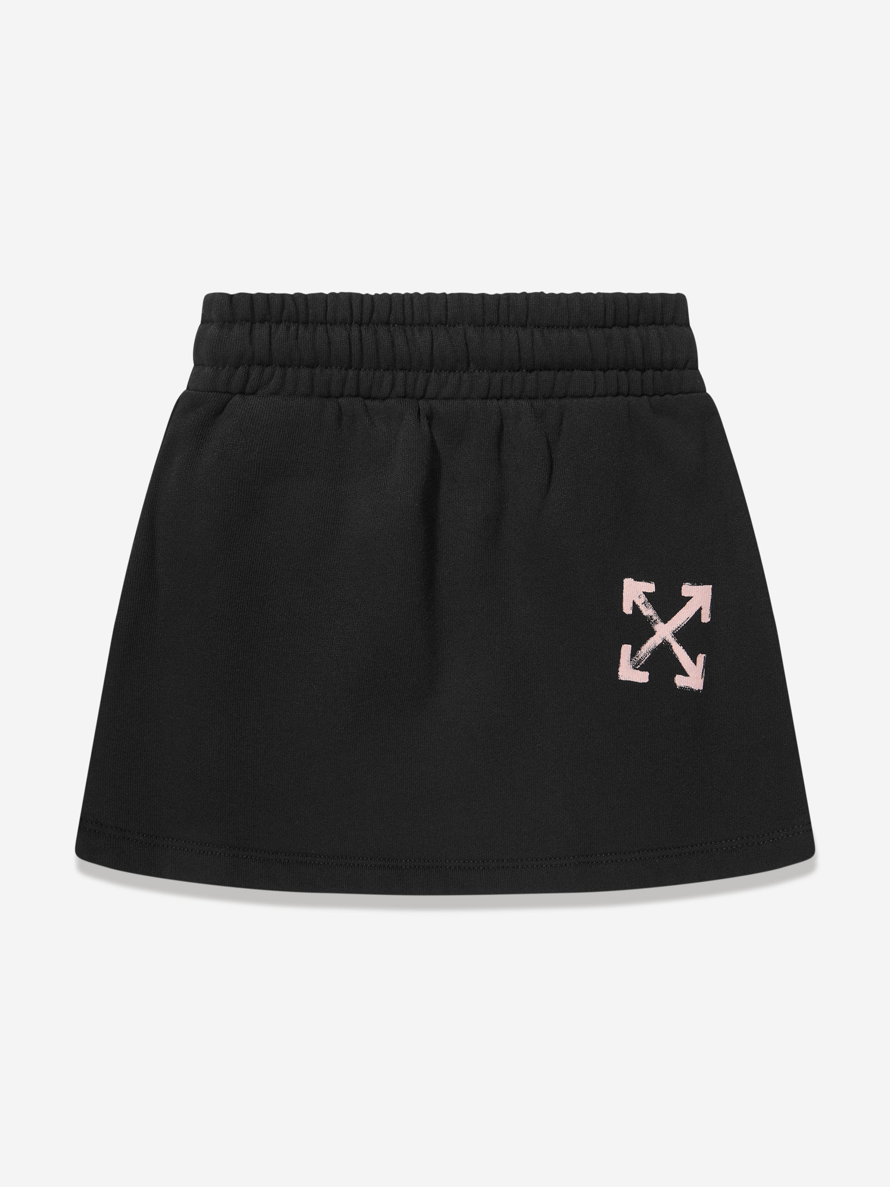 Off-White Girls Paint Script Skirt in Black