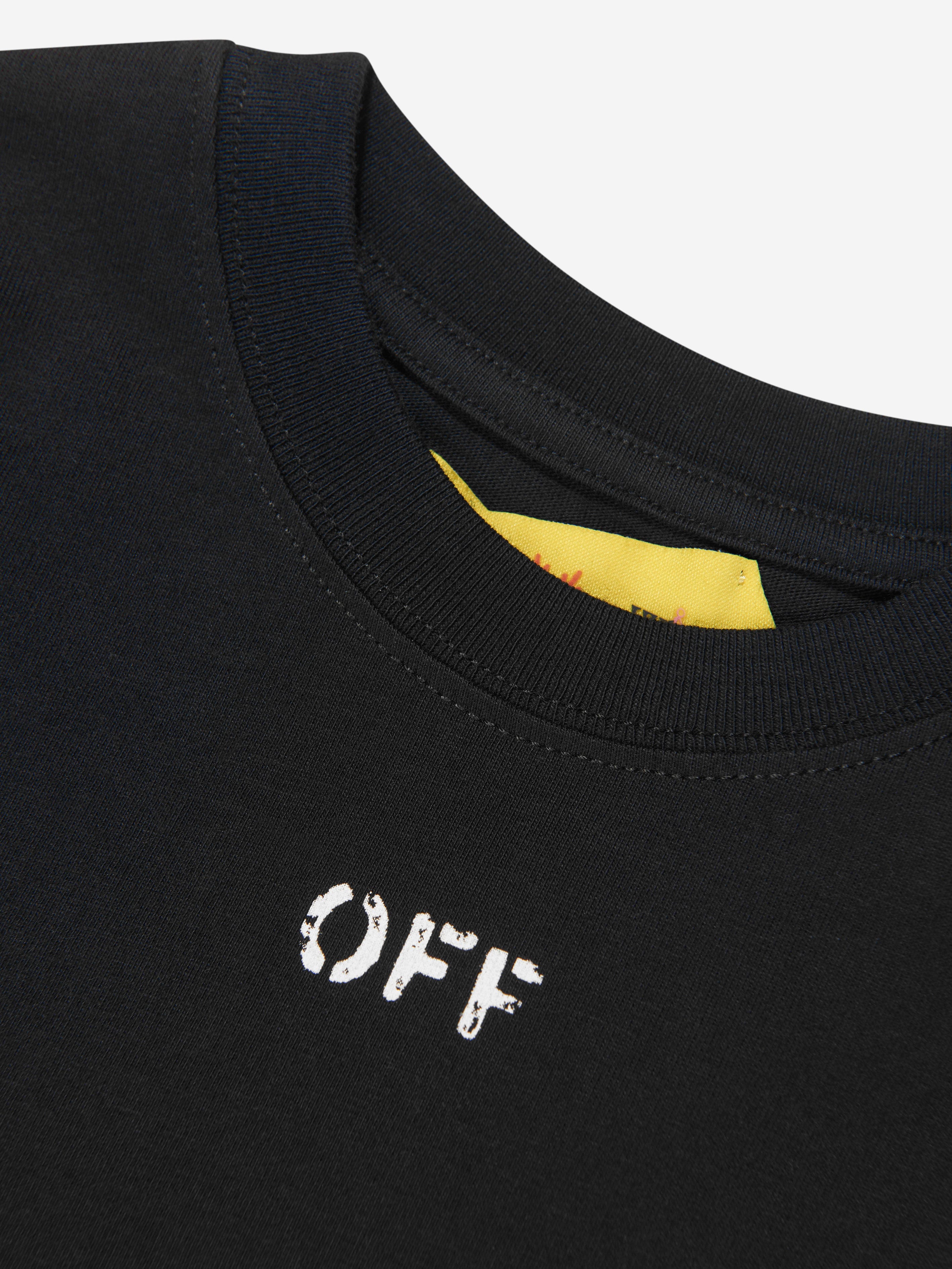 Off-White Girls Off Stamp T-Shirt Dress in Black