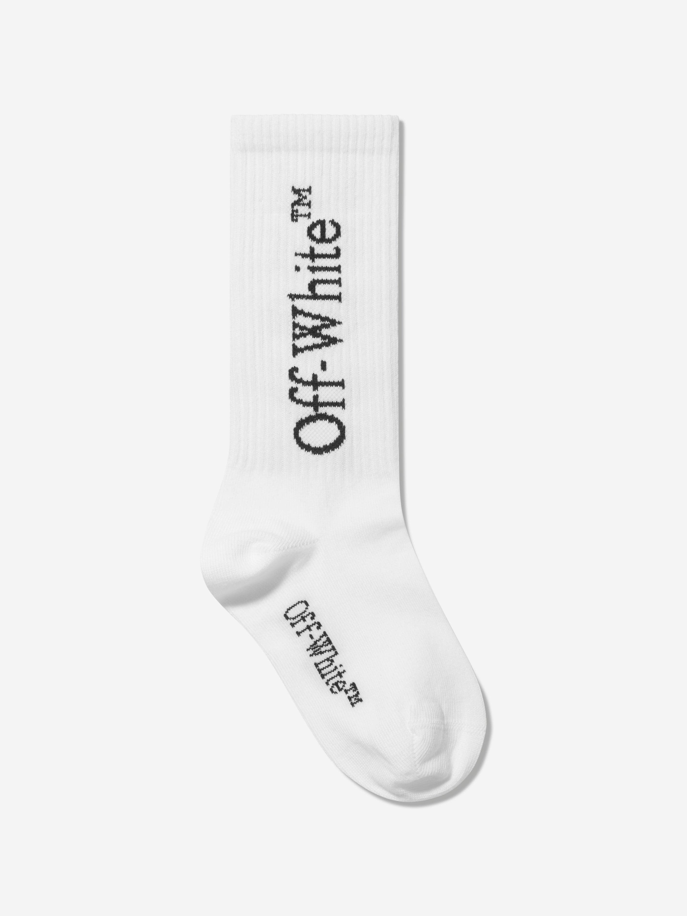 Off-White Kids Logo Socks in White