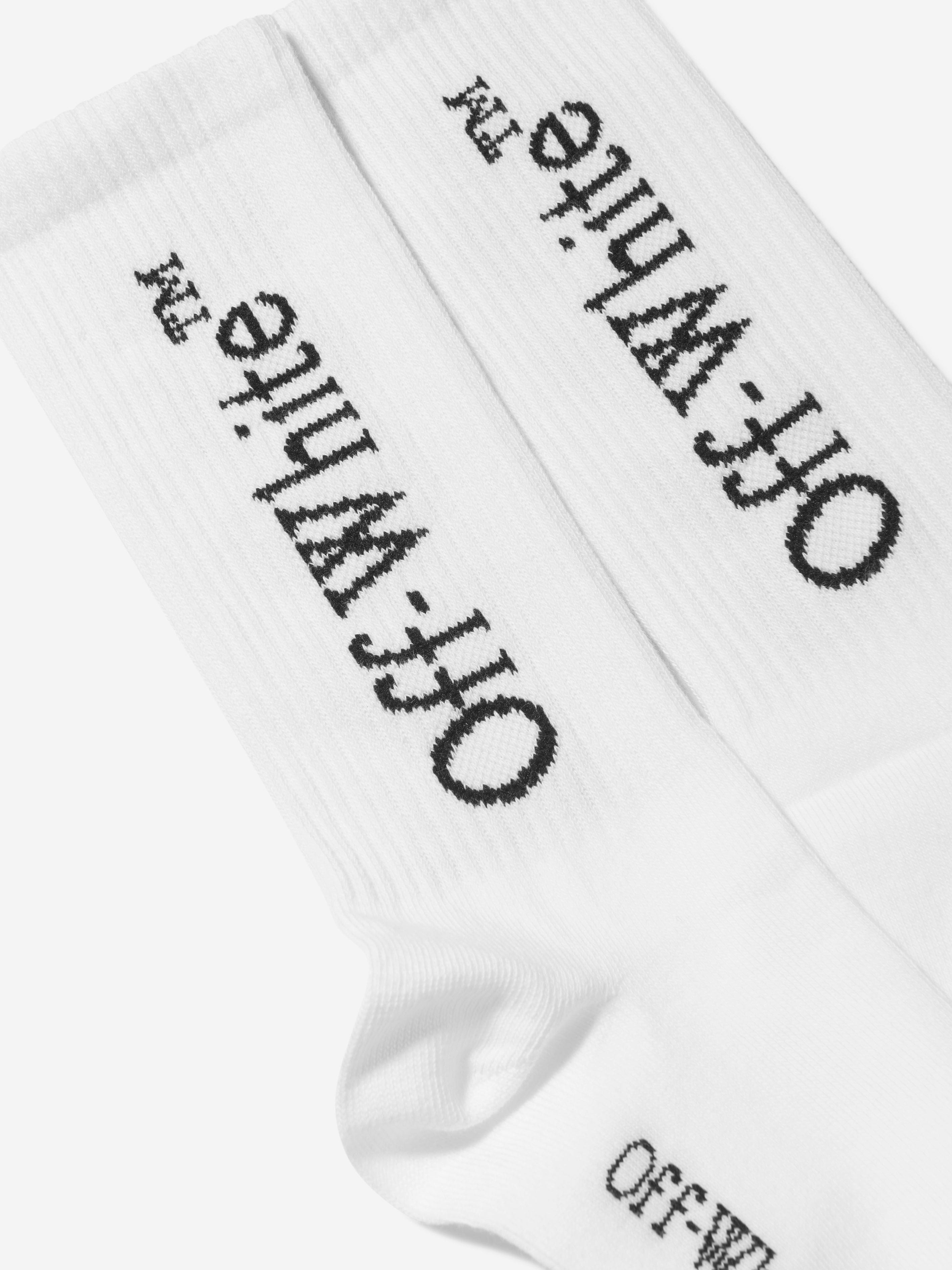 Off-White Kids Logo Socks in White