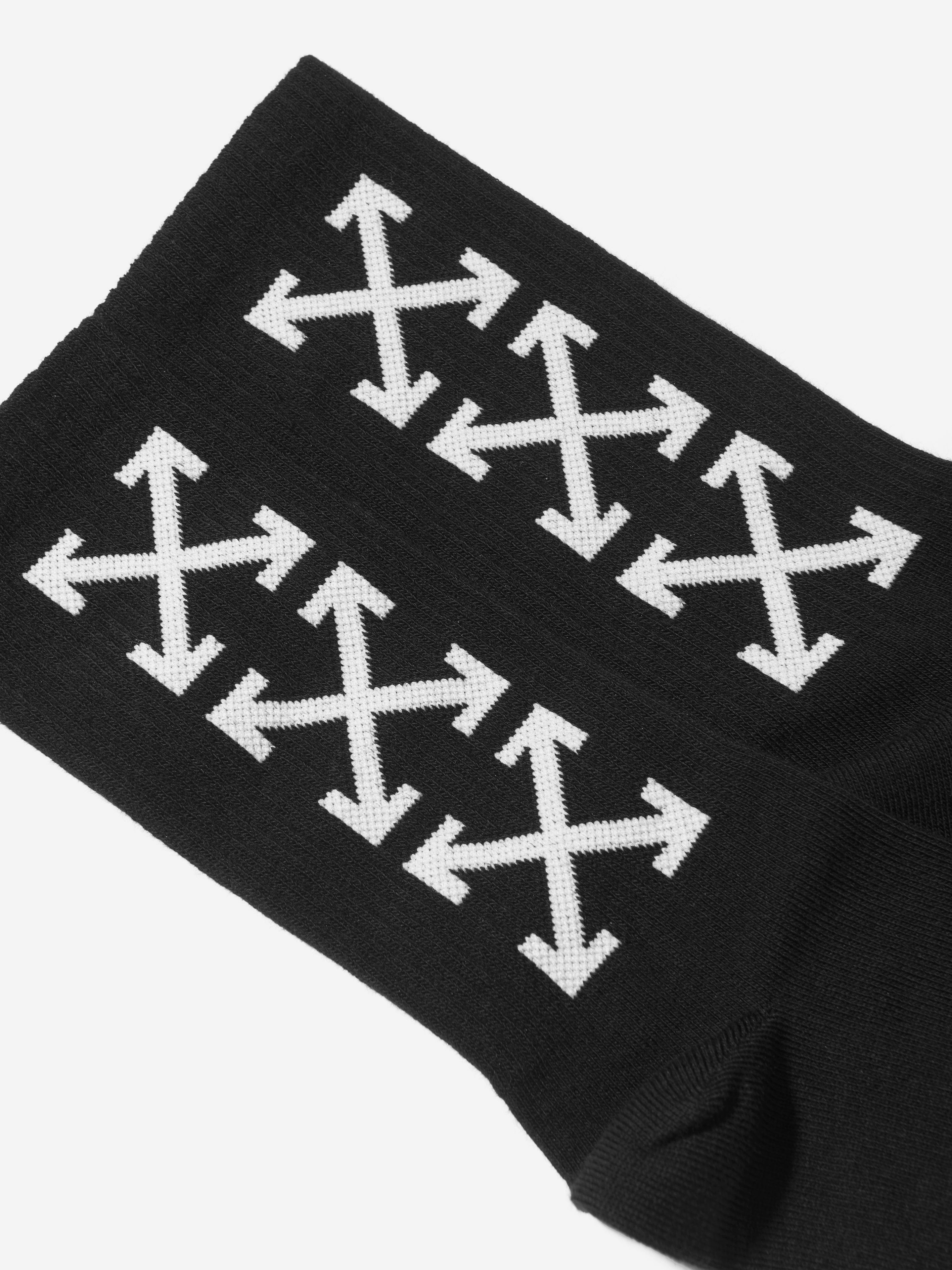 Off-White Kids Logo Socks in Black