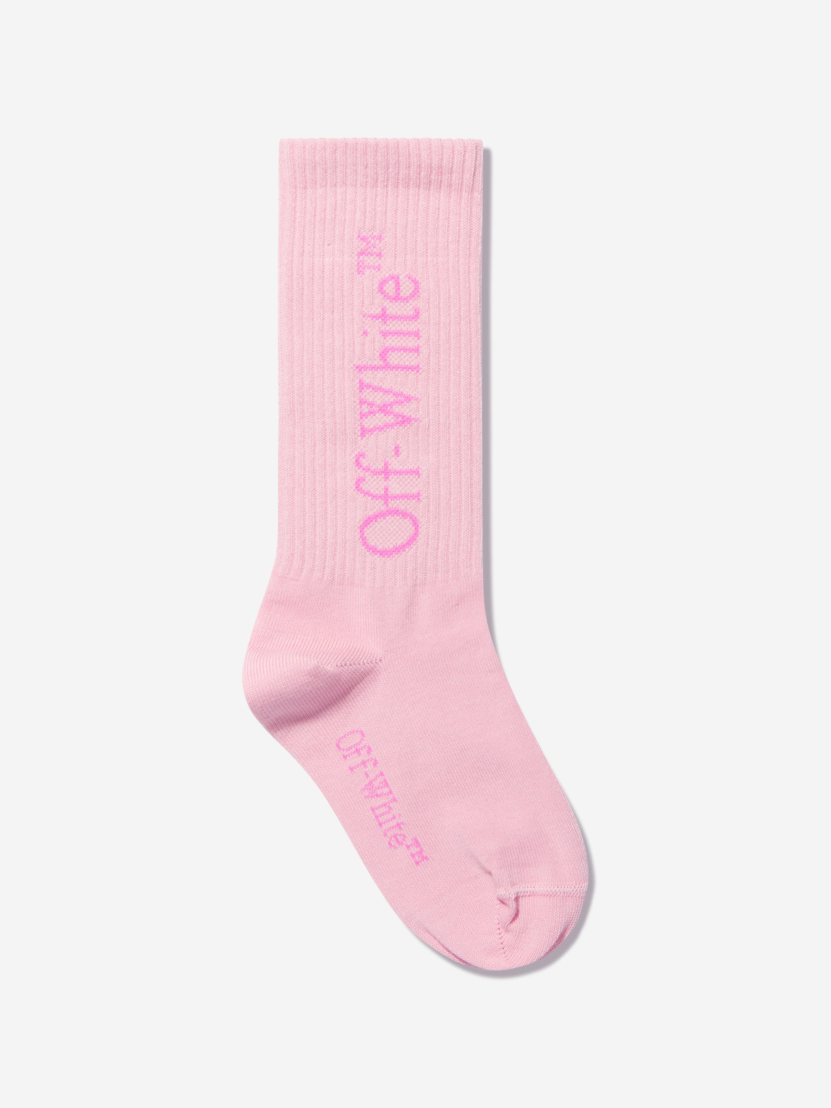 Off-White Girls Logo Socks in Pink