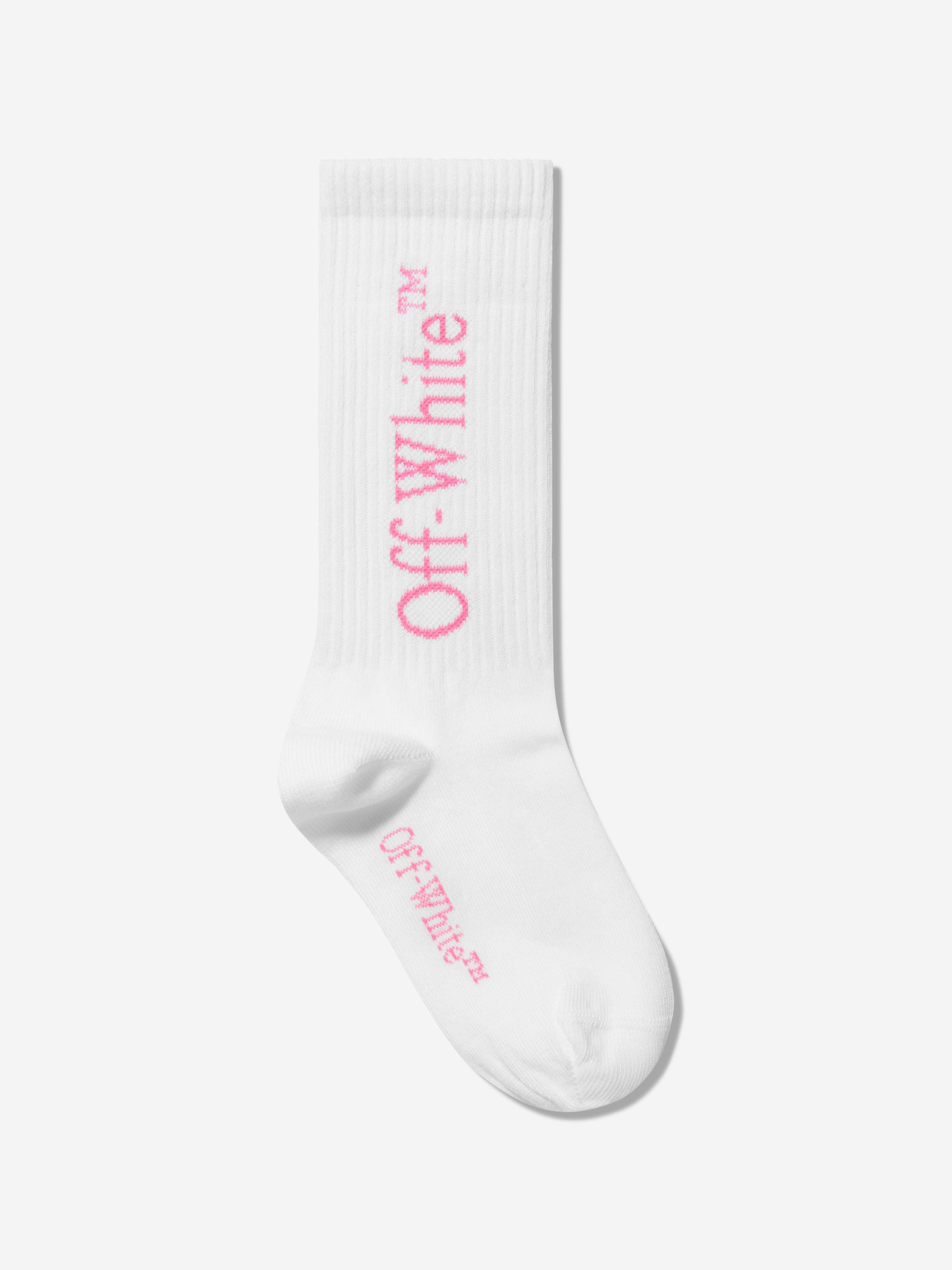 Off-White Girls Logo Socks in White