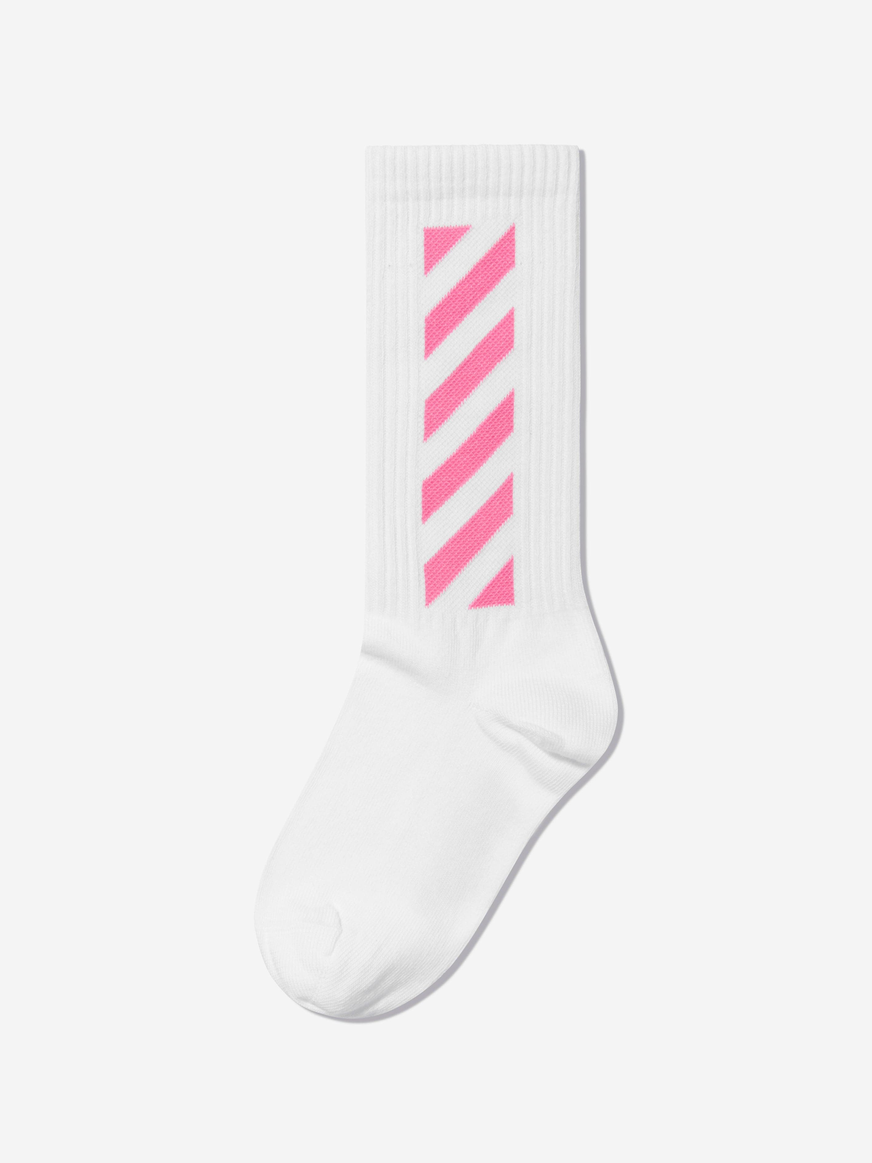 Off-White Girls Logo Socks in White