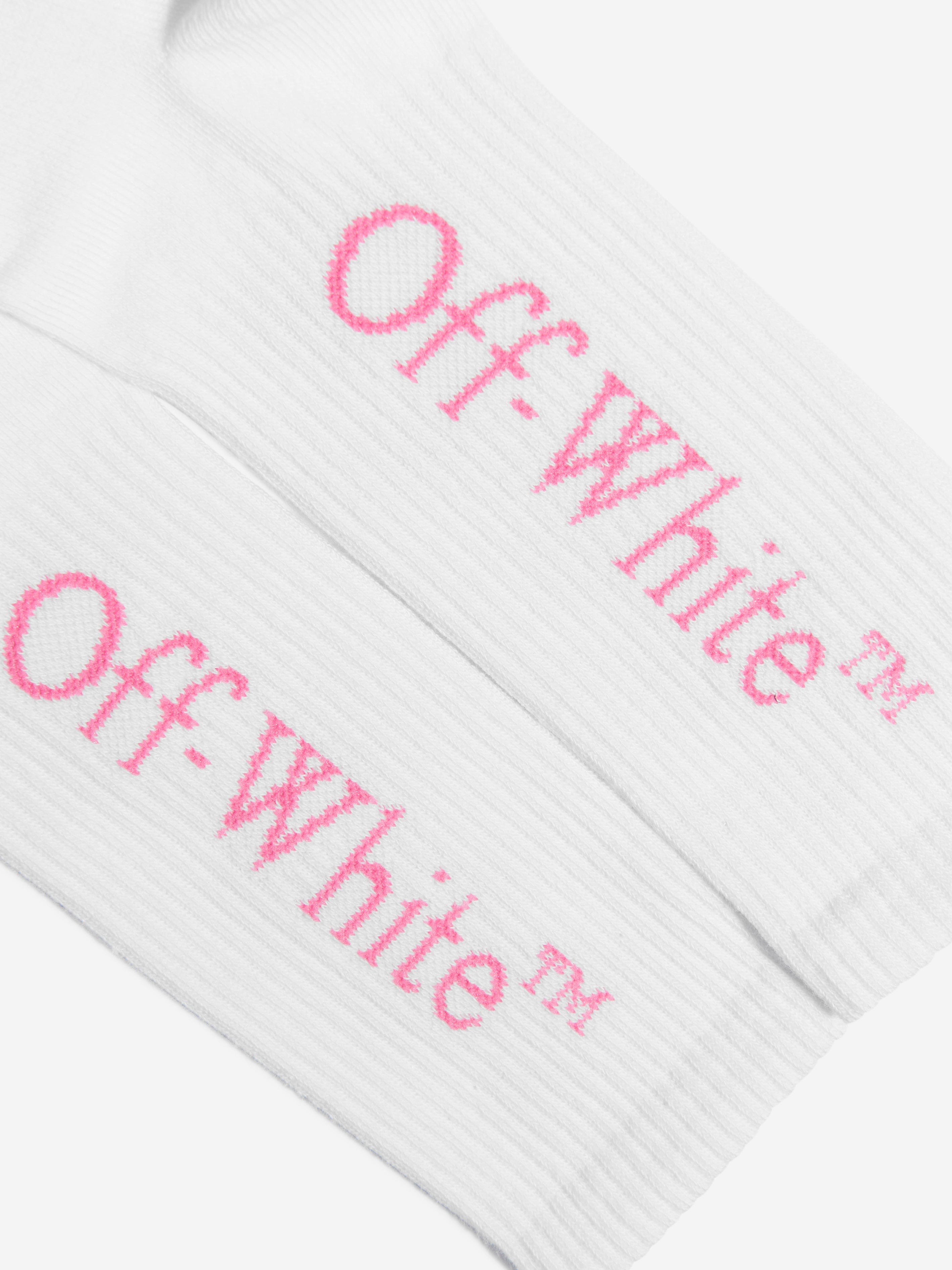 Off-White Girls Logo Socks in White