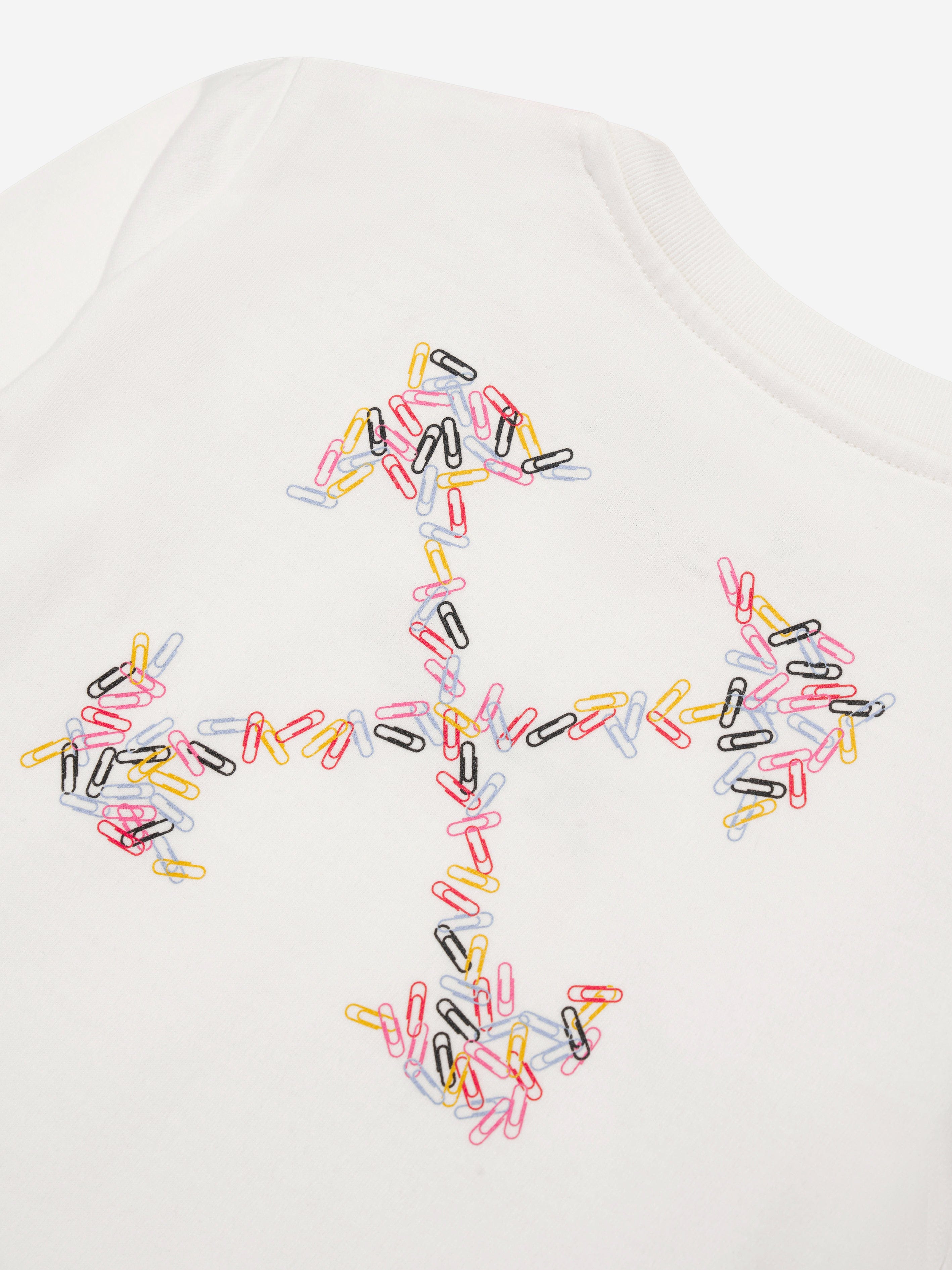 Off-White Baby Girls Paper Clips T-Shirt in Ivory