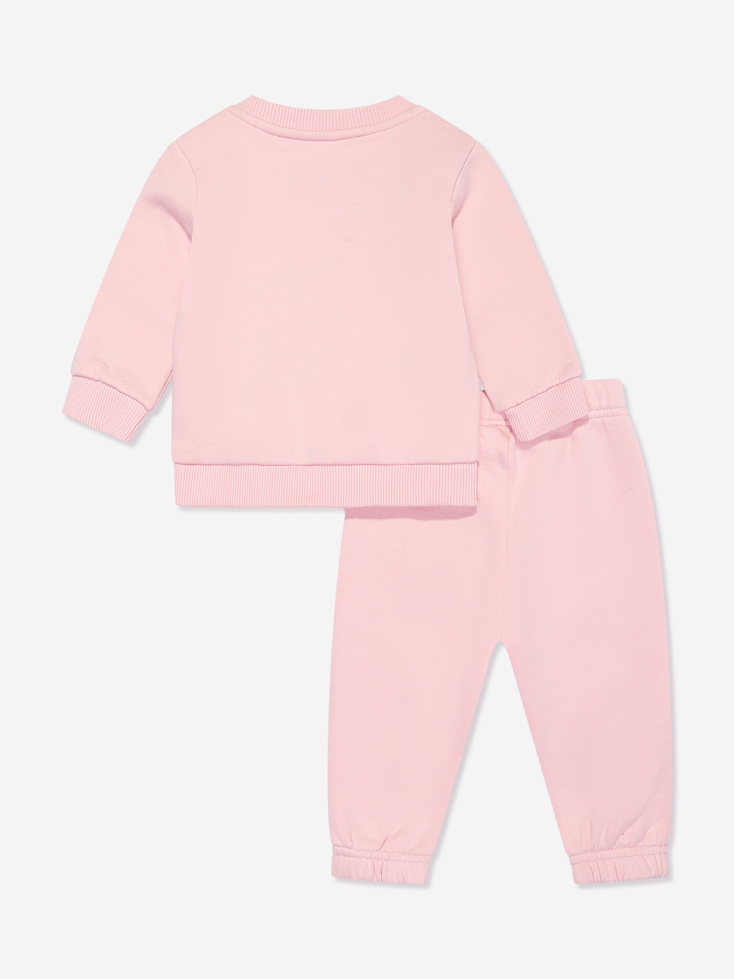 Baby Girls Bookish Flowers Tracksuit in Pink