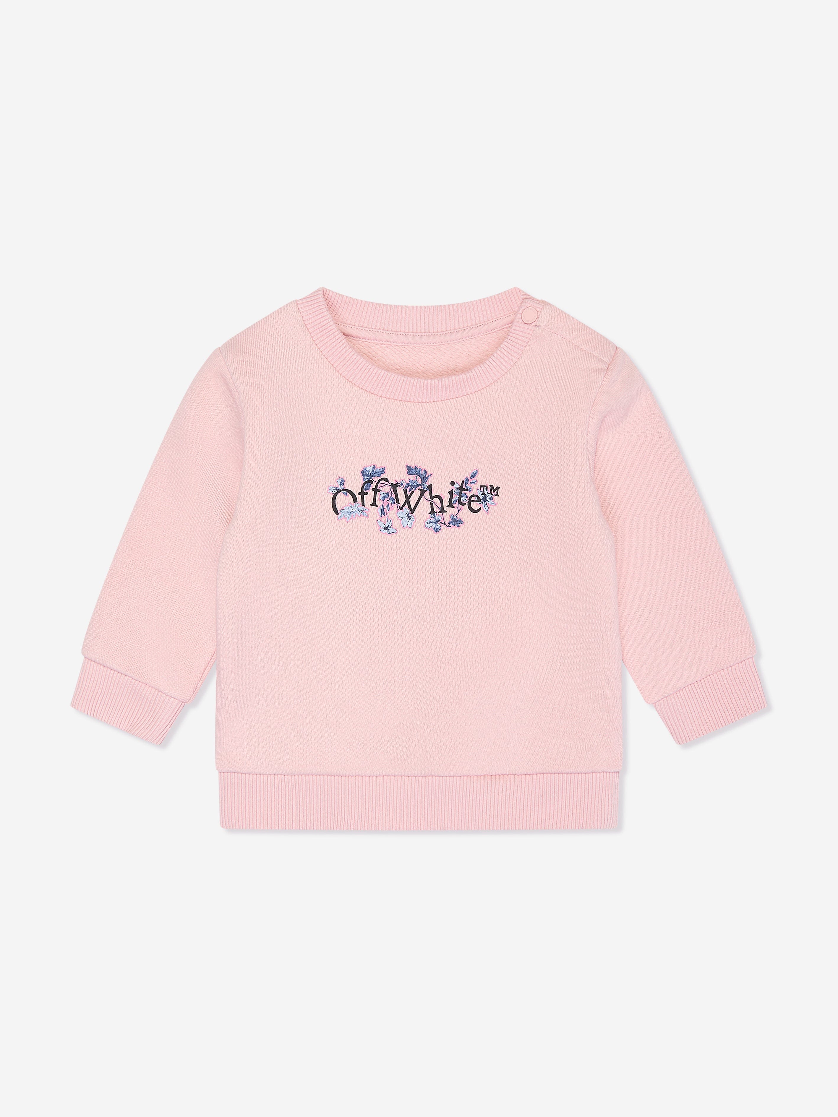 Baby Girls Bookish Flowers Tracksuit in Pink