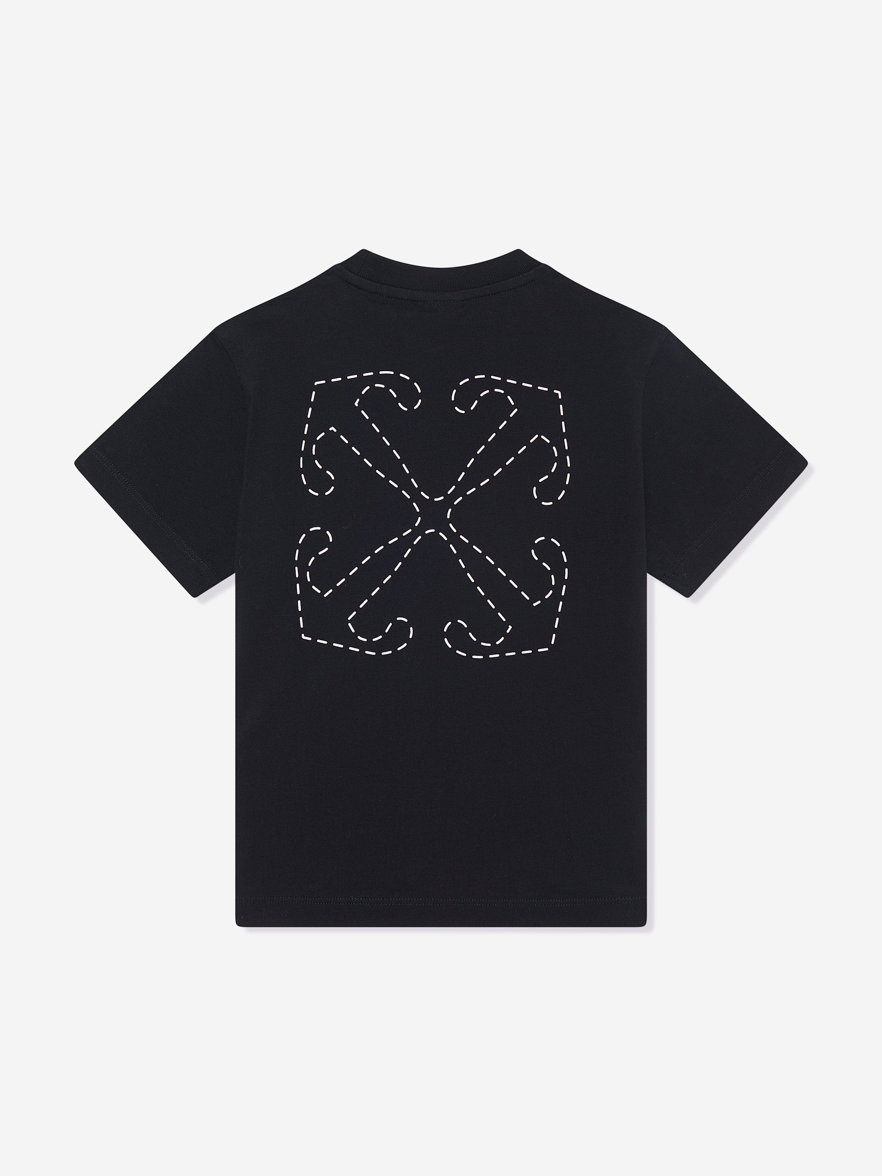 Girls Arrow Stitched T-Shirt in Black