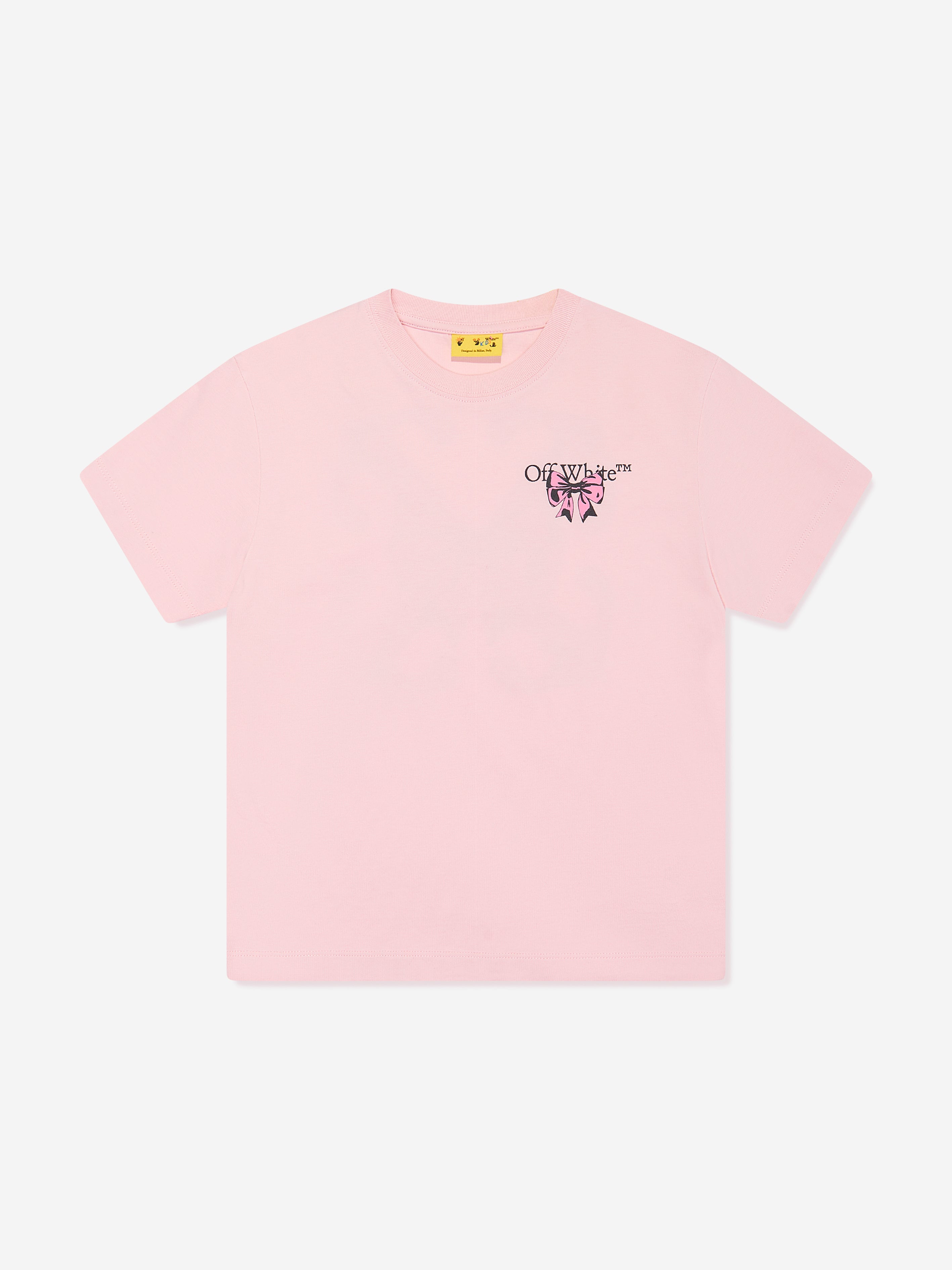 Off-White Girls Arrow Bow T-Shirt in Pink