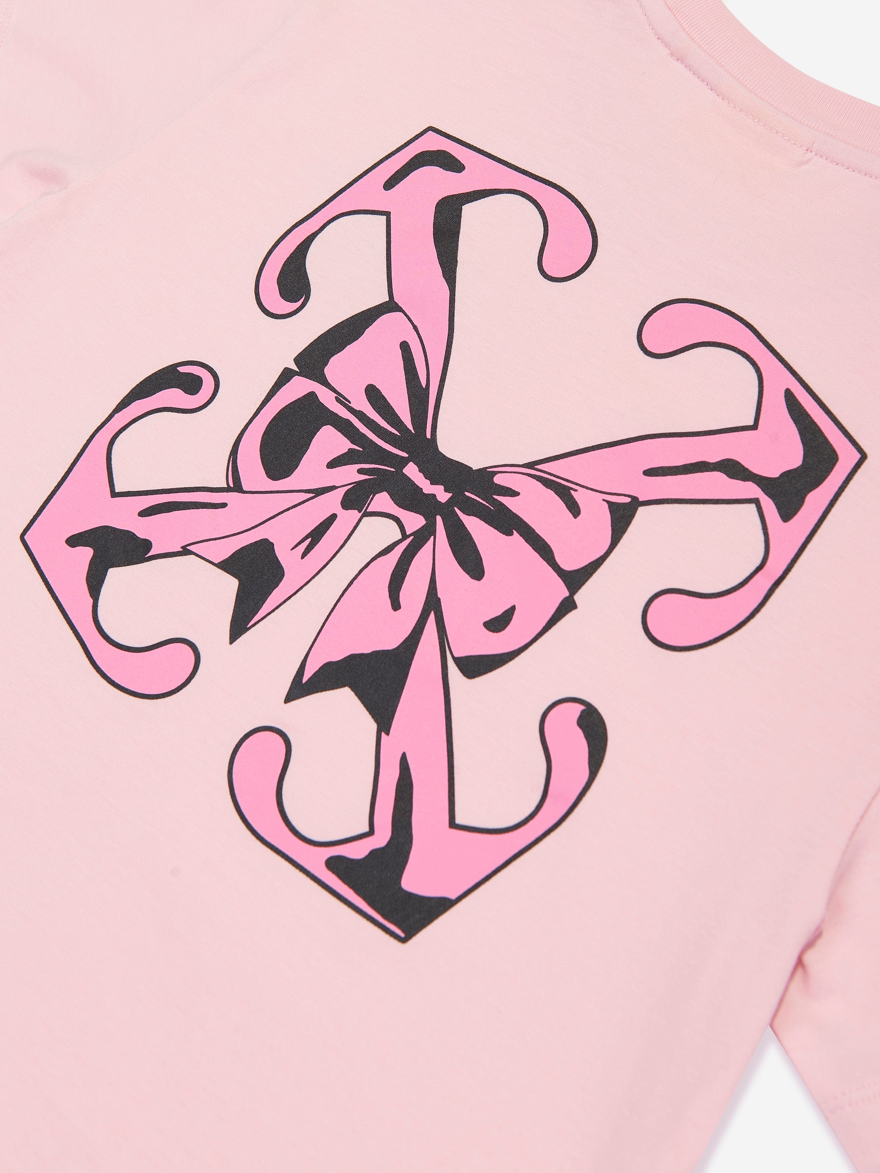 Off-White Girls Arrow Bow T-Shirt in Pink