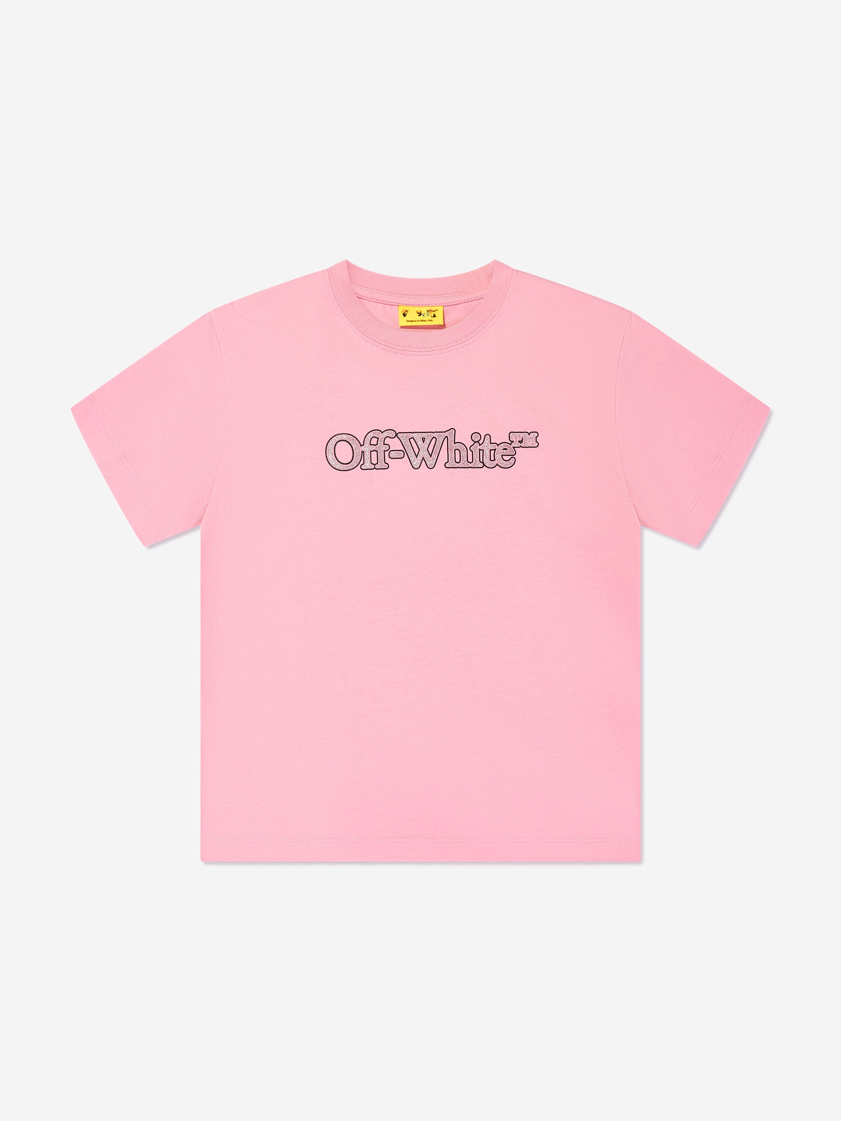 Off-White Girls Big Bookish T-Shirt in Pink