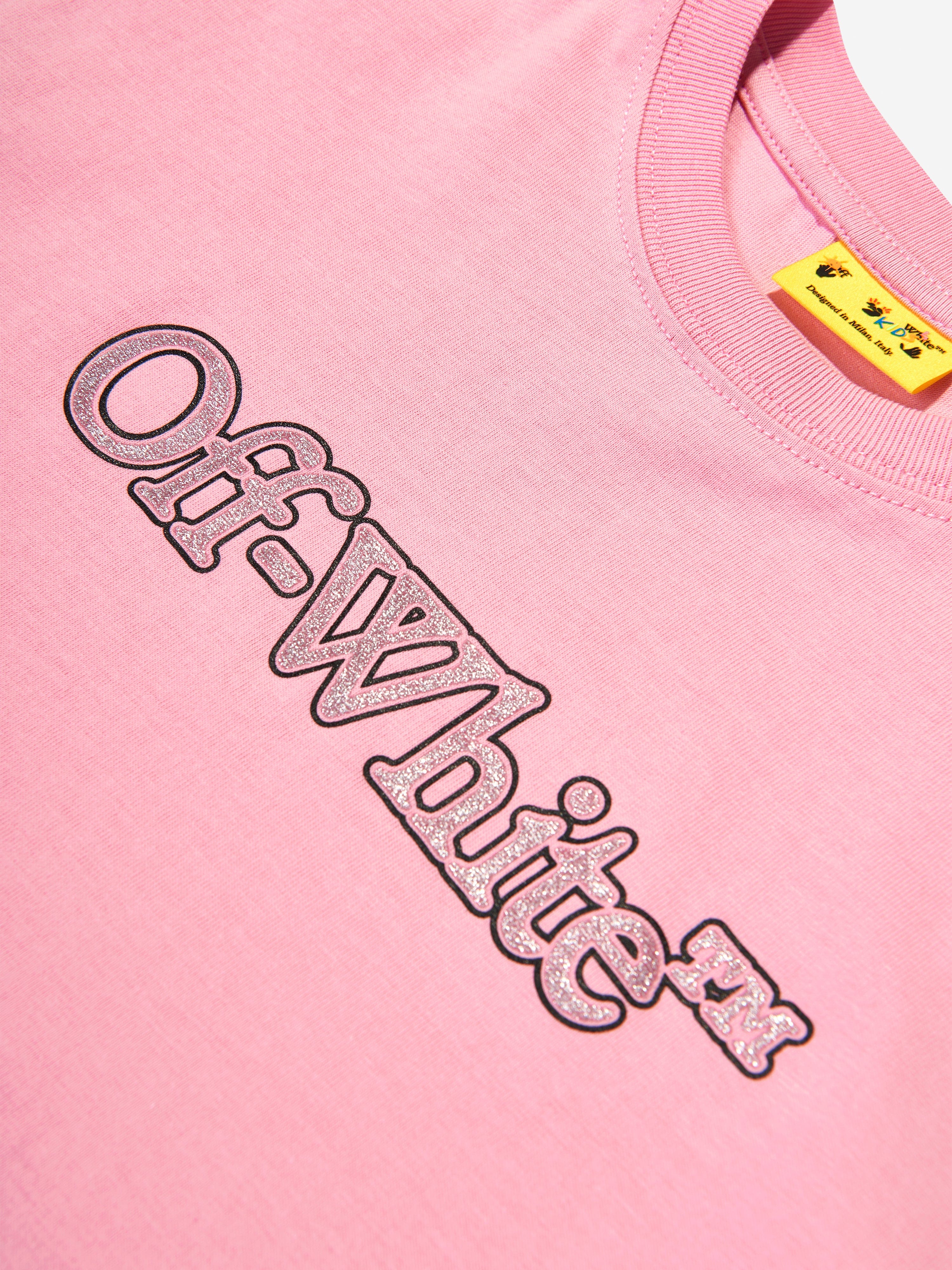 Off-White Girls Big Bookish T-Shirt in Pink