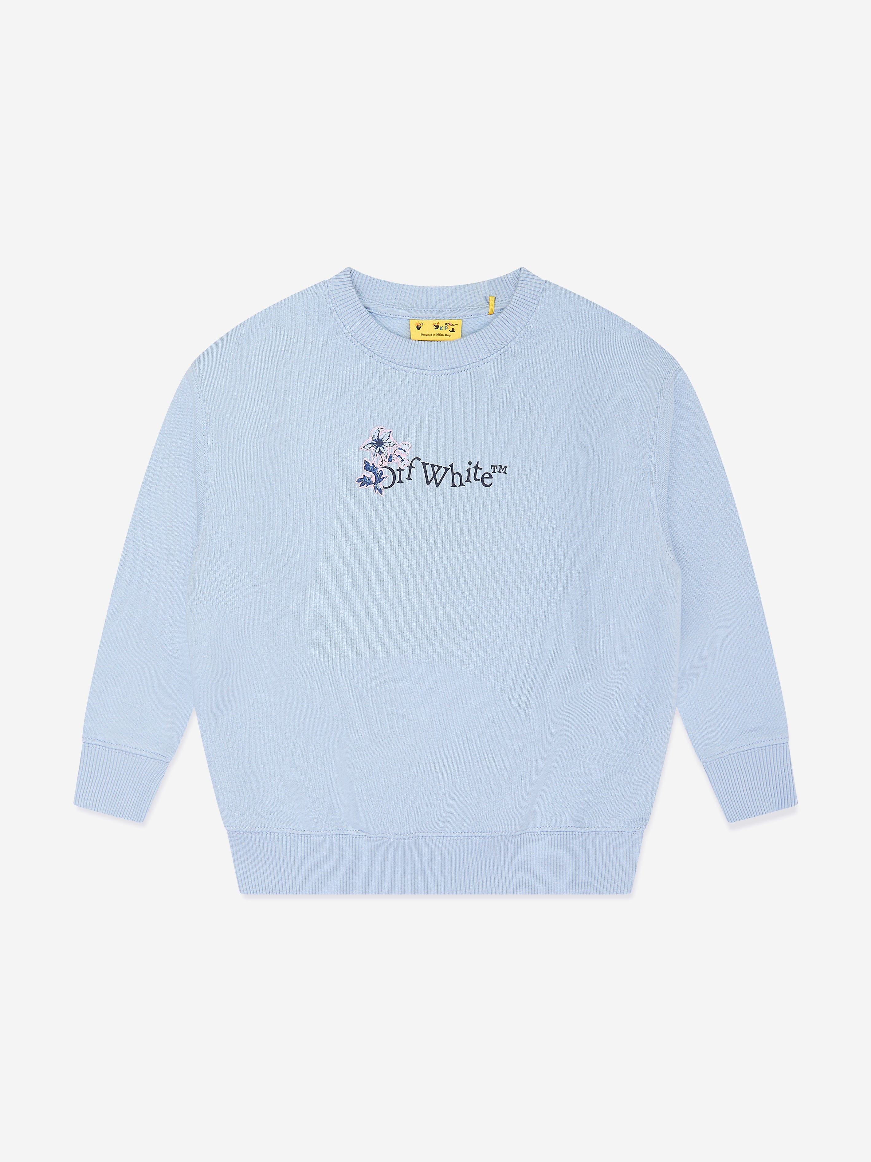 Off-White Girls Arrow Flowers Sweatshirt in Blue