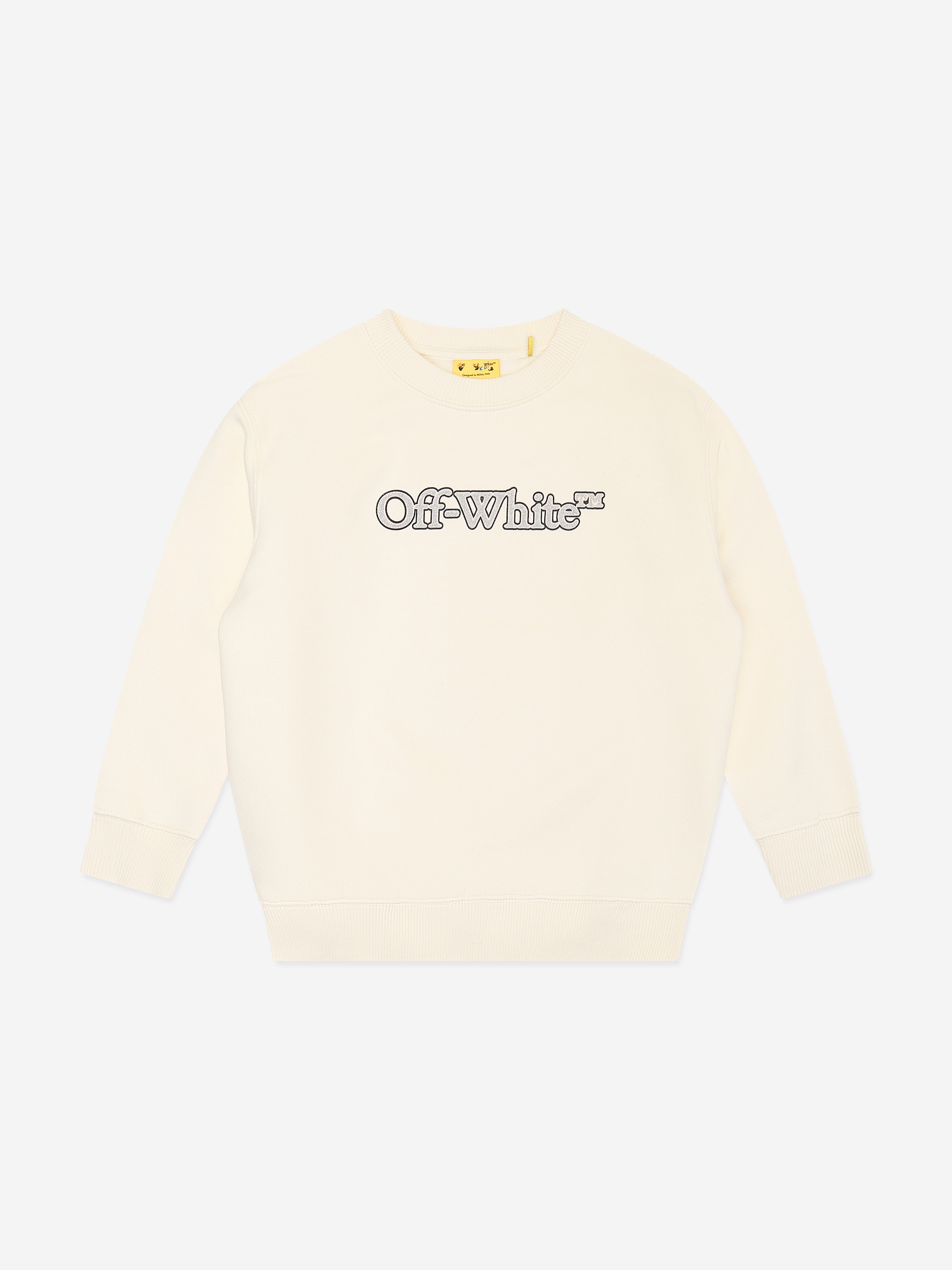 Off-White Girls Big Bookish Sweatshirt in Ivory