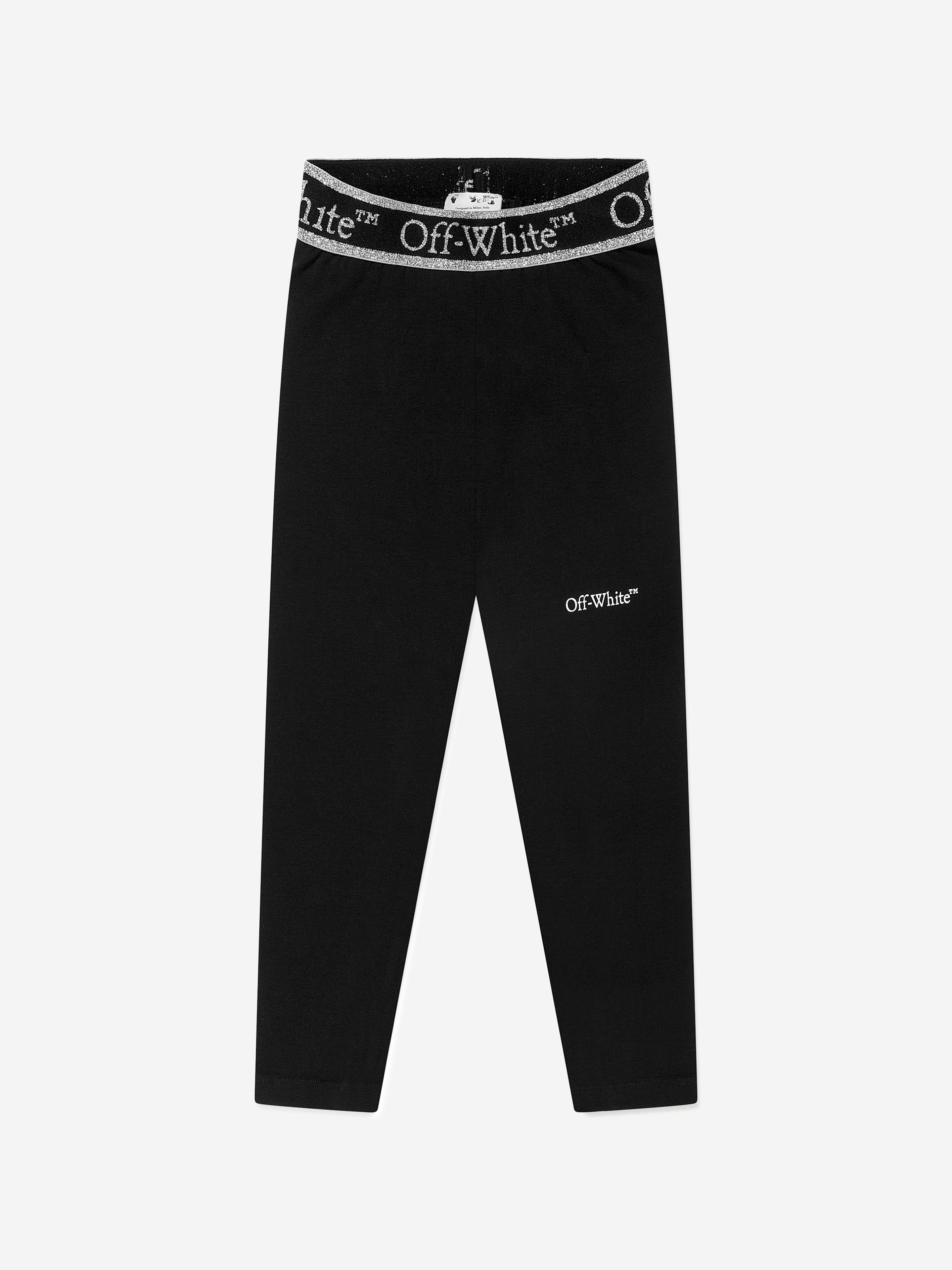 Off-White Girls Bookish Logo Band Leggings in Black