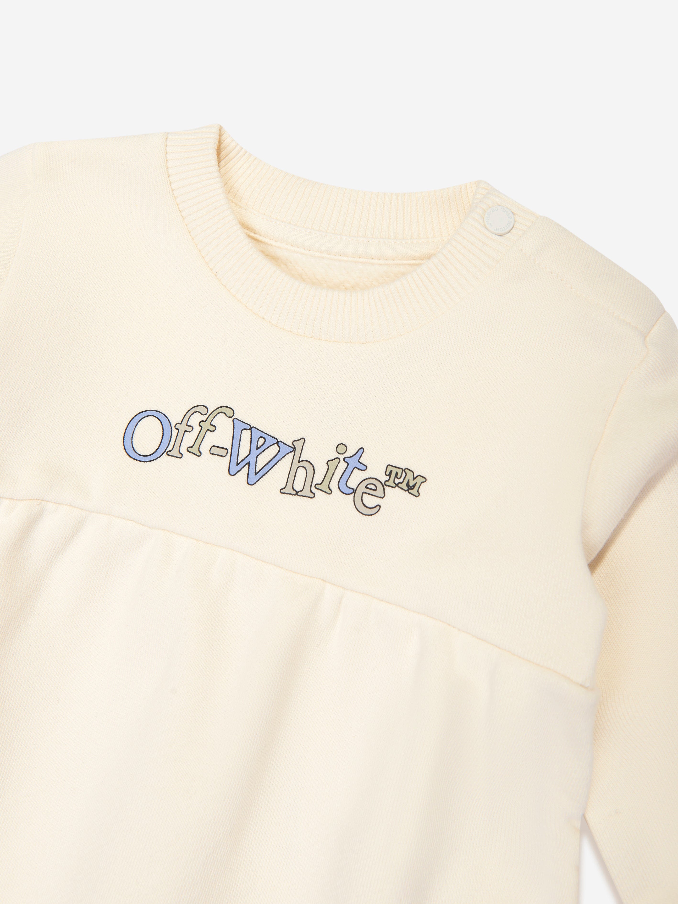 Baby Girls Bookish Crazy Crew Dress in Ivory