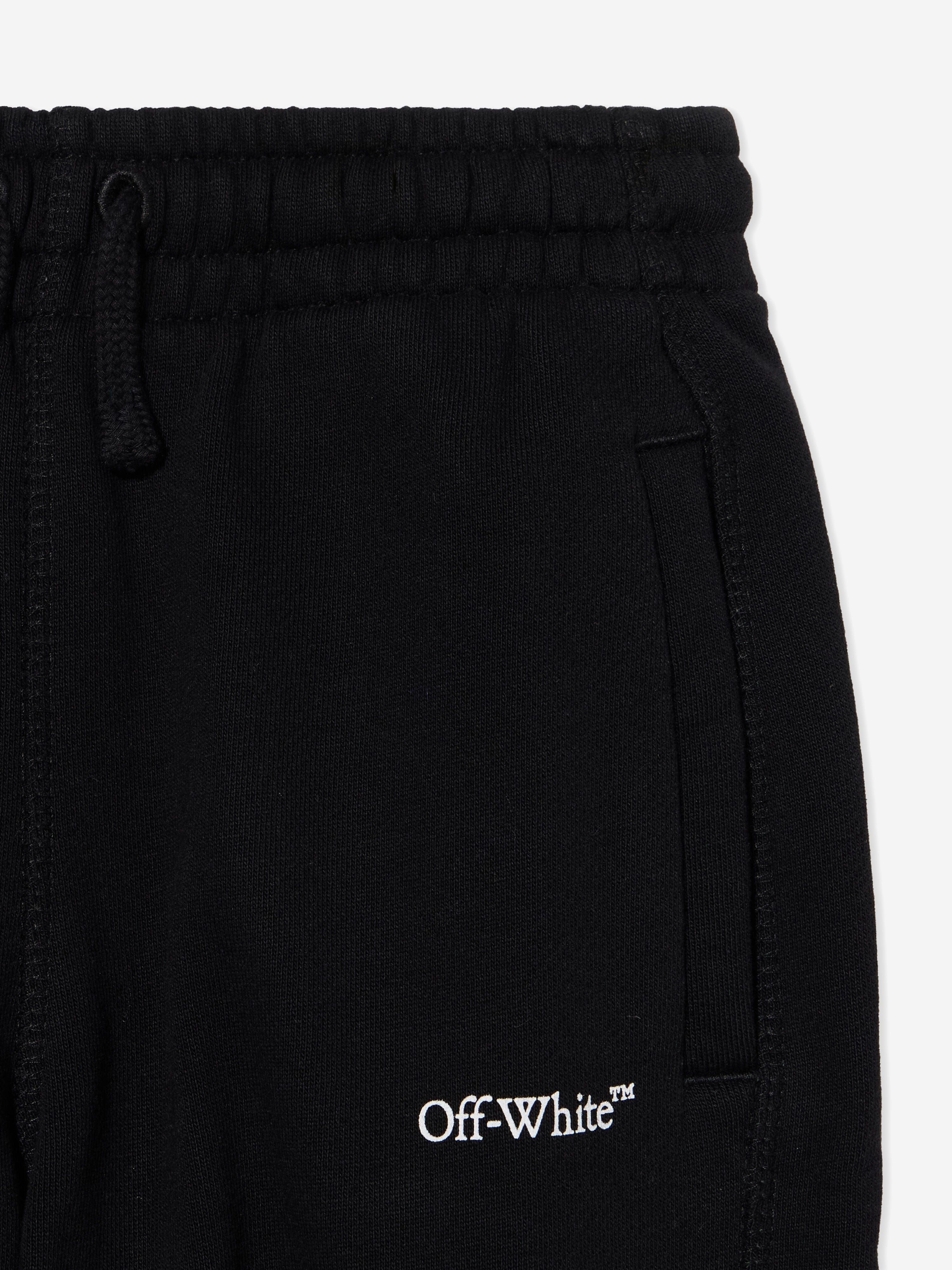 Off-White Kids Bookish Diagonal Joggers in Black