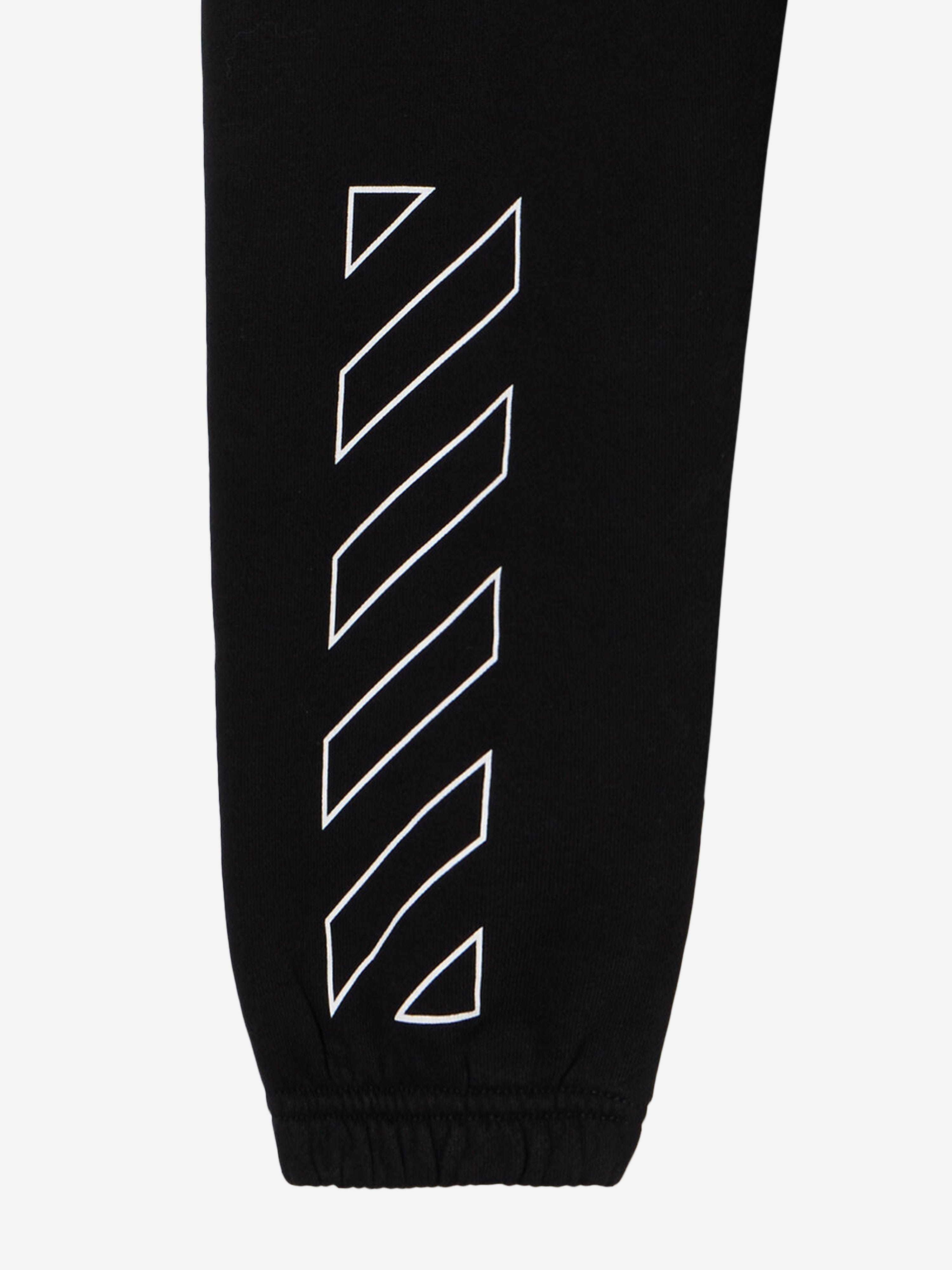 Off-White Kids Bookish Diagonal Joggers in Black