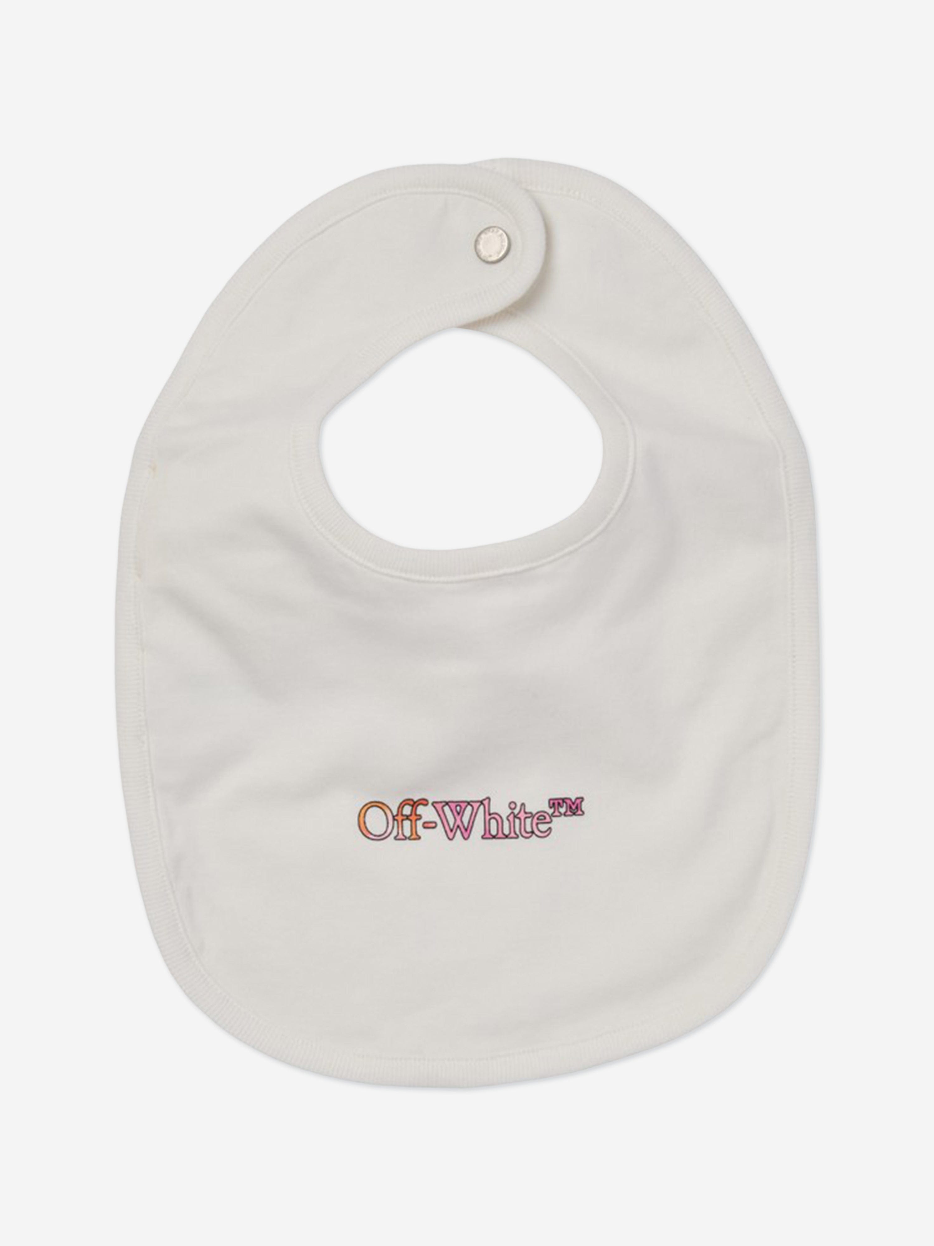 Off-White Baby Girls Bookish Watercolour Romper Set in White