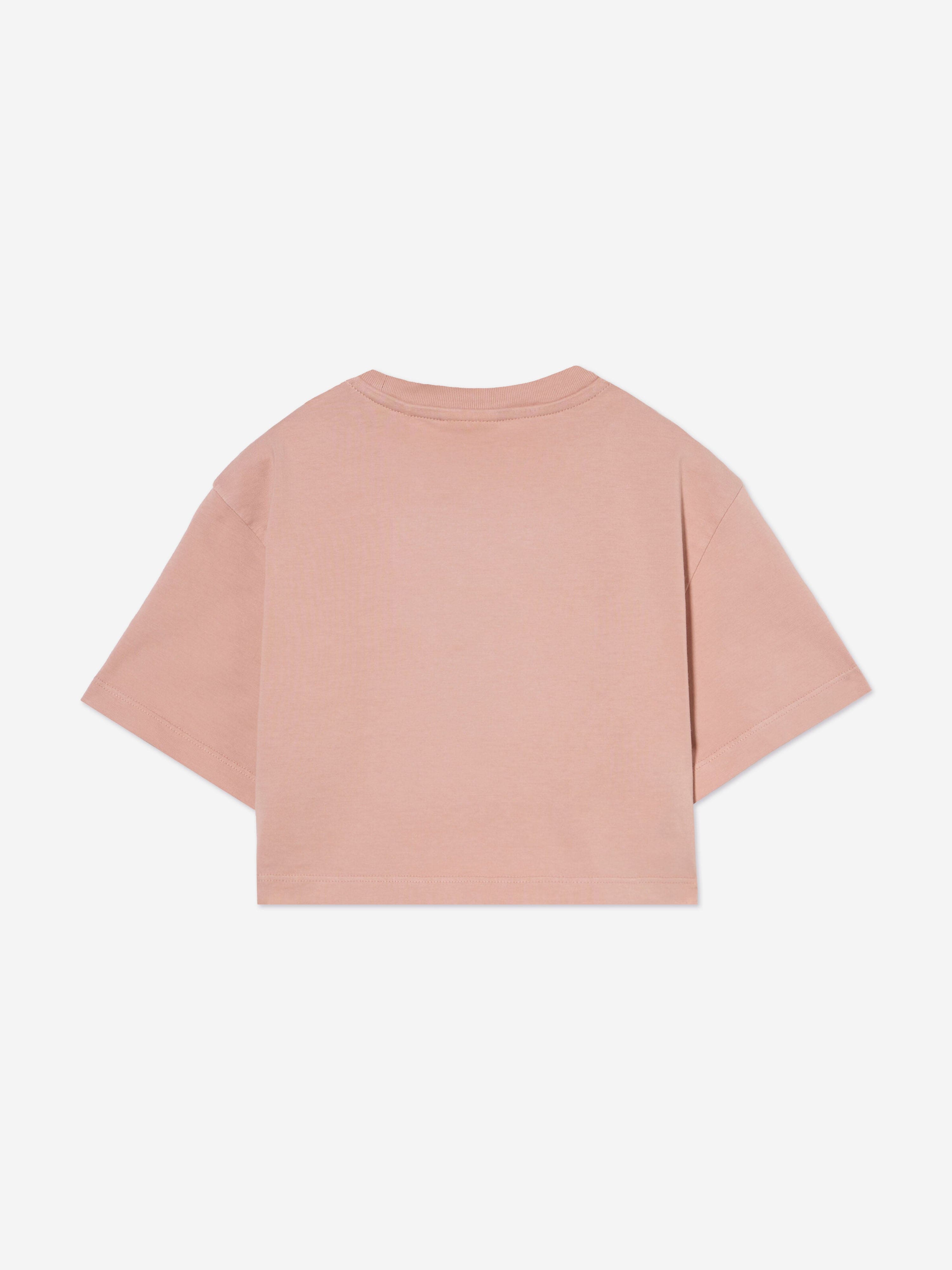 Off-White Girls Arrow Studs Boxy T-Shirt in Pink