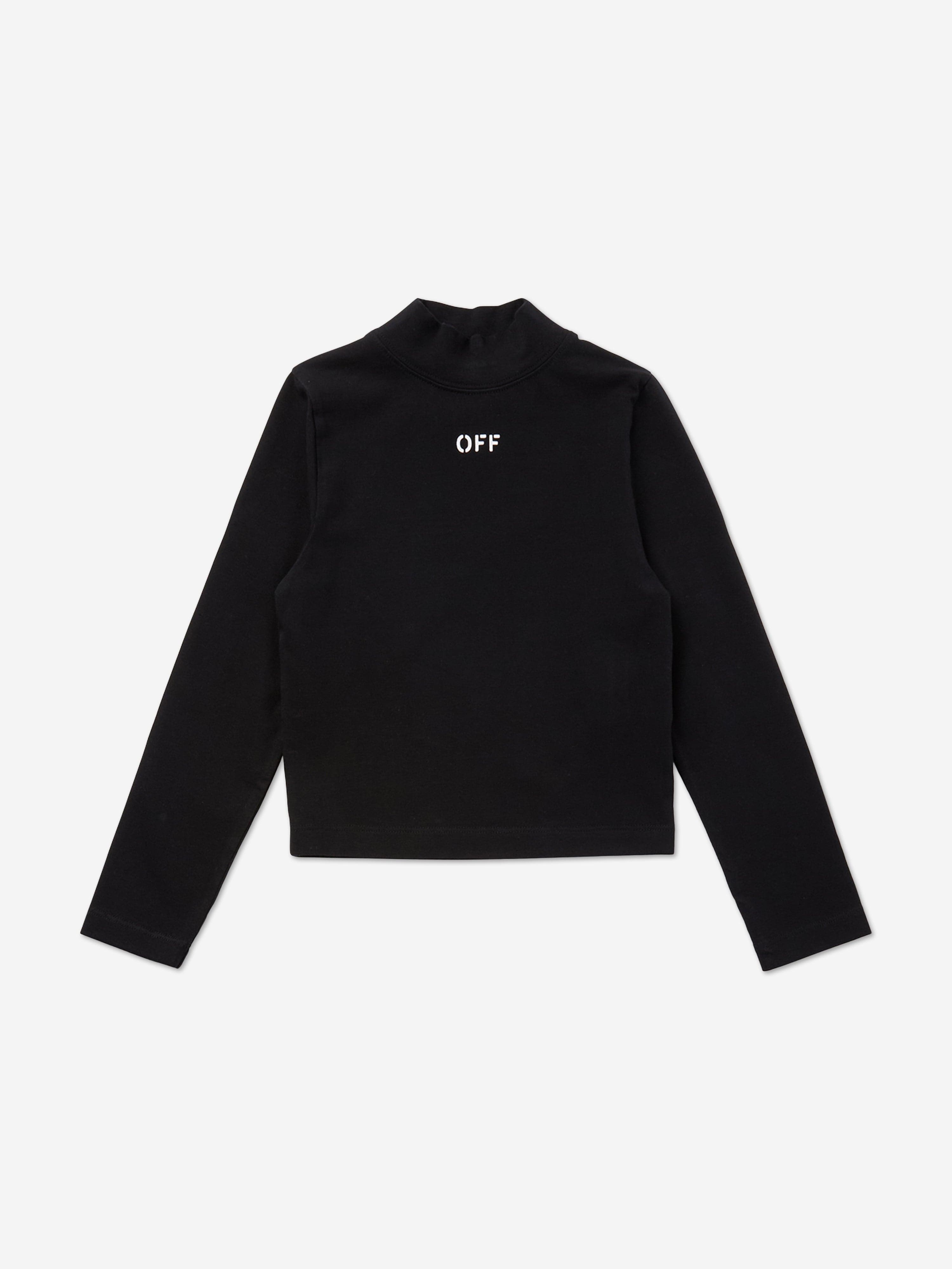 Off-White Girls Off Stamp 2nd Skin Top in Black